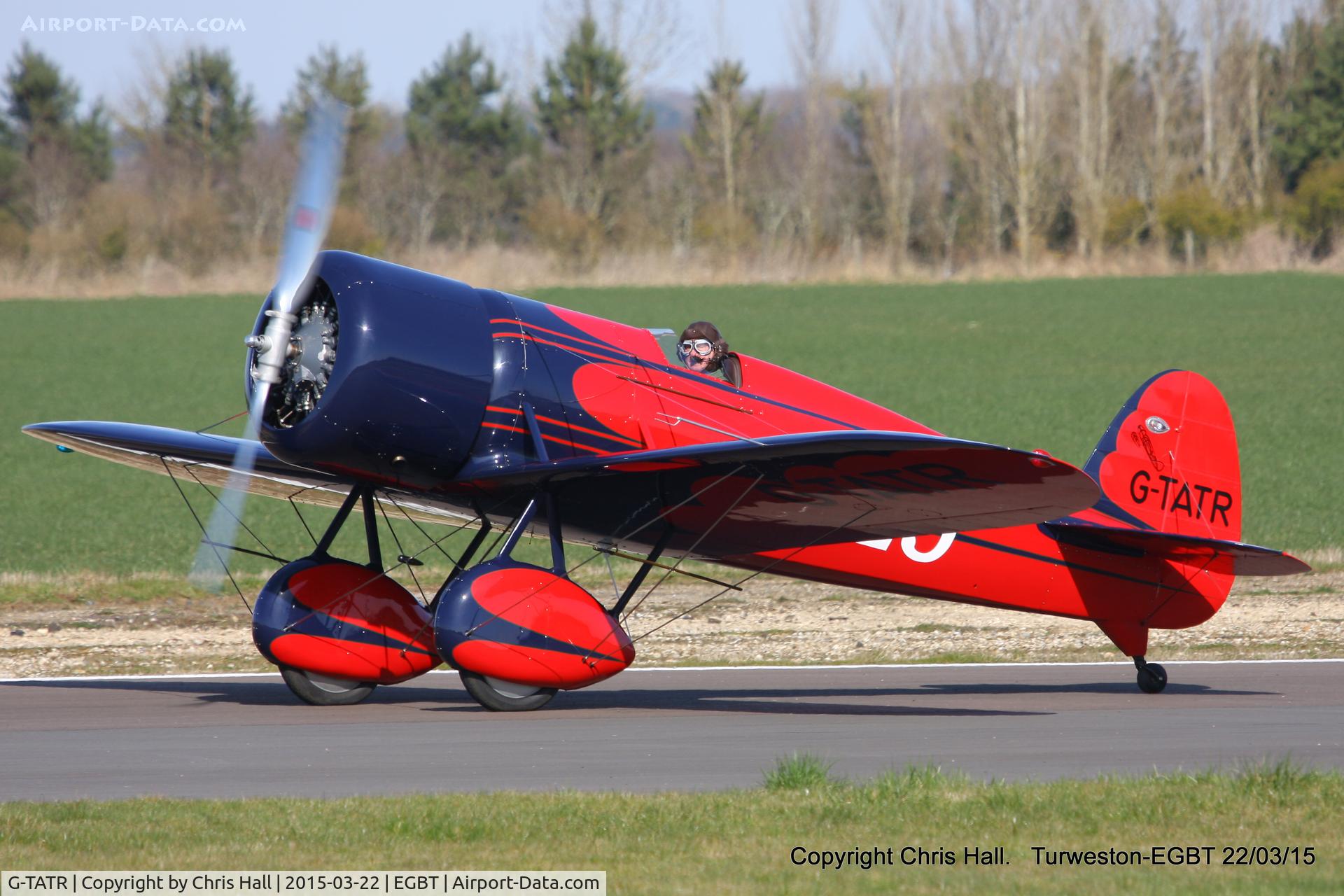 G-TATR, 2012 Travel Air Type R Racer Replica C/N LAA 362-14892, at the Vintage Aircraft Club spring rally