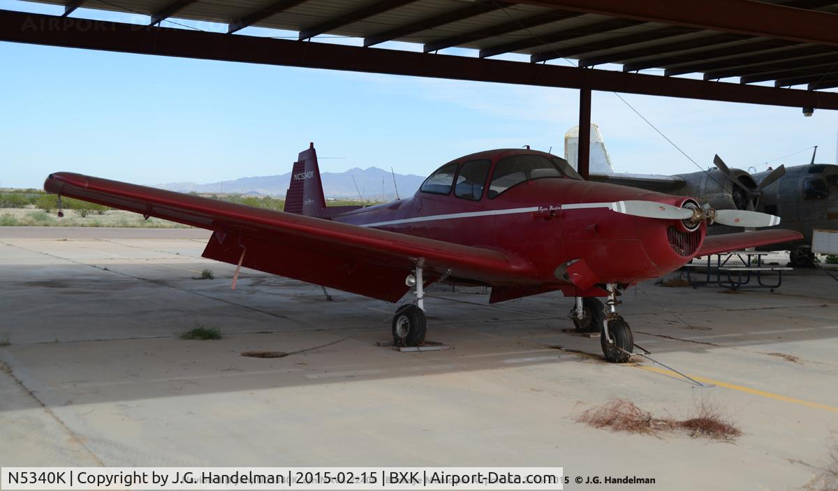 N5340K, 1950 Ryan Navion B C/N NAV-4-2240B, At Buckeye Muni.
