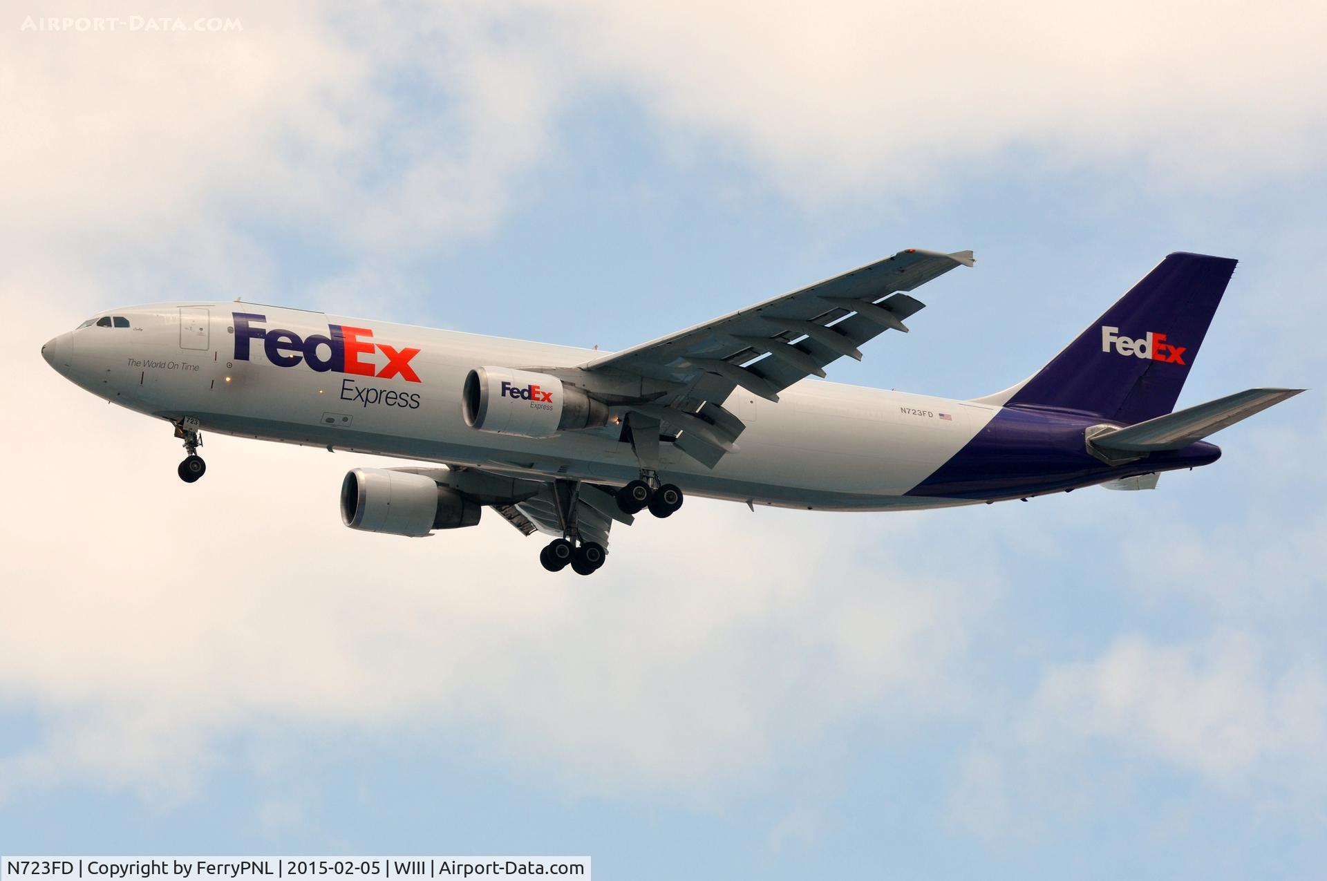 N723FD, 1990 Airbus A300B4-622R C/N 543, Fedex A306F landing in CGK