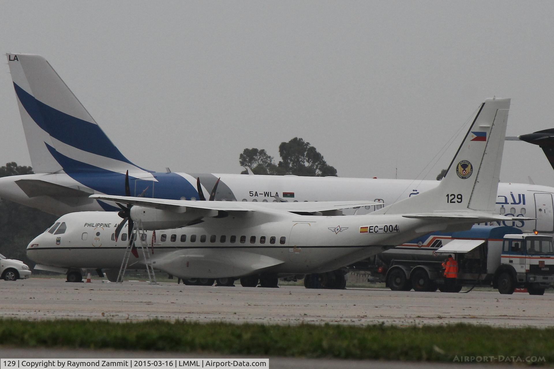 129, Airtech CN-235-200M C/N C129, Casa235 129 Philippines Air Force made a stopover in Malta during delivery.