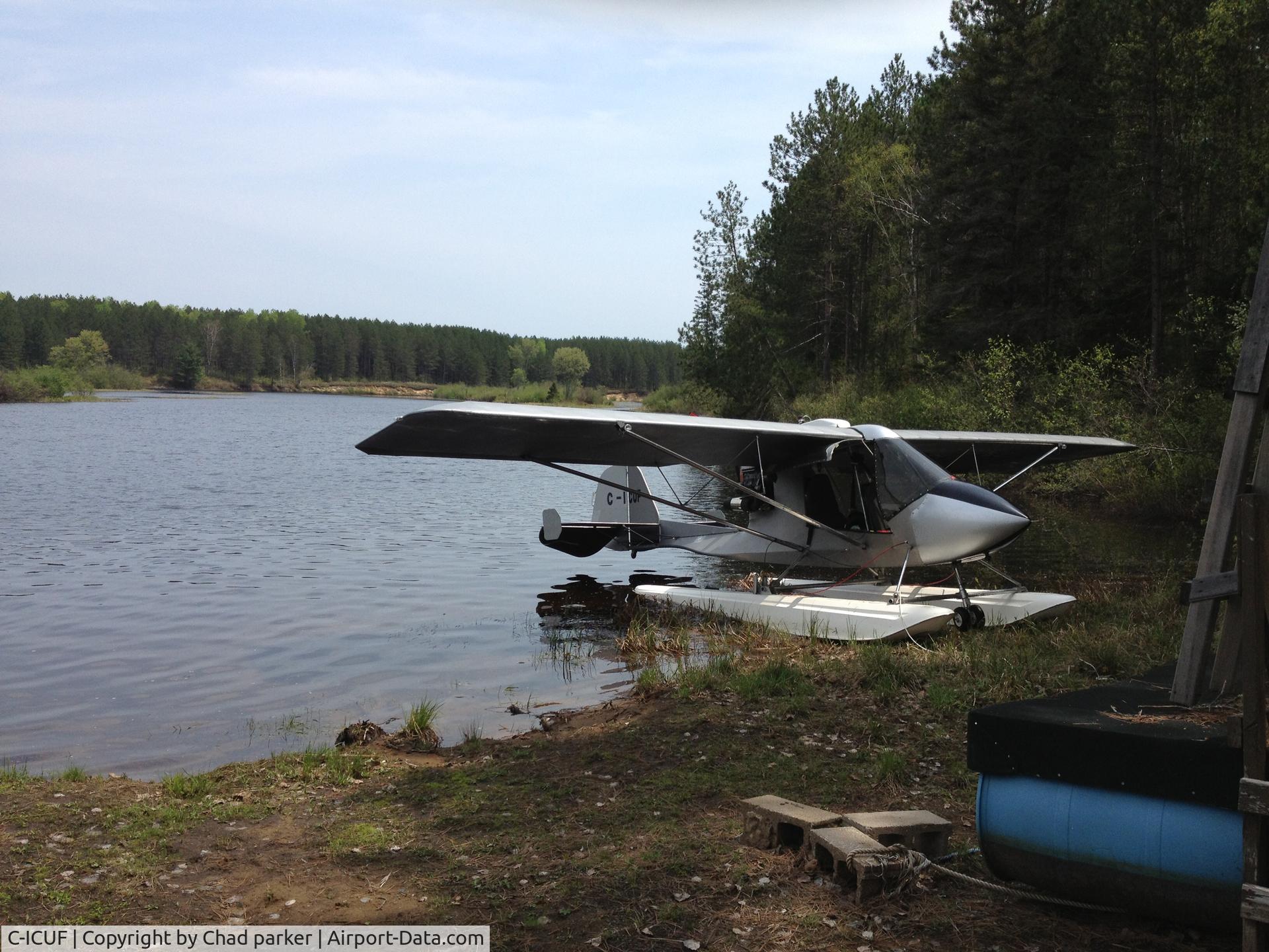 C-ICUF, 1990 Quad City Challenger II C/N CH2-0190-509, On puddle jumper floats. Madawaska river