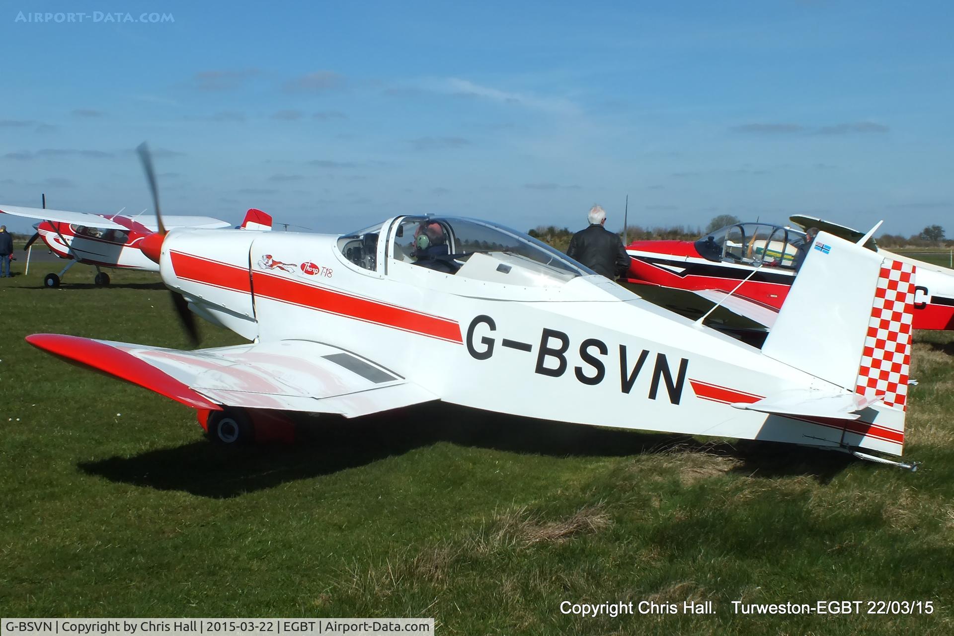 G-BSVN, 1967 Thorp T-18 Tiger C/N 107, at the Vintage Aircraft Club spring rally