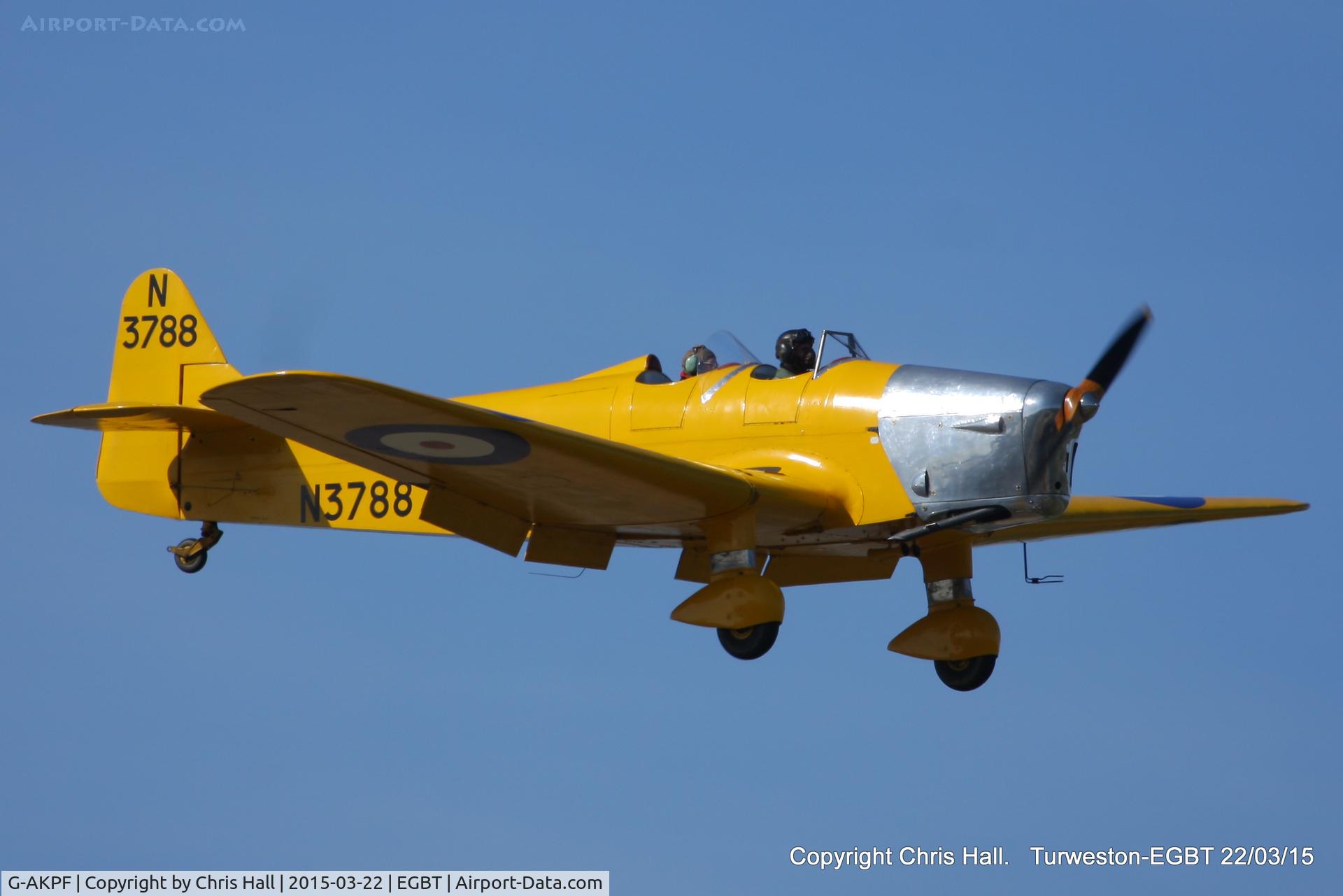 G-AKPF, 1941 Miles M14A Hawk Trainer 3 C/N 2228, at the Vintage Aircraft Club spring rally