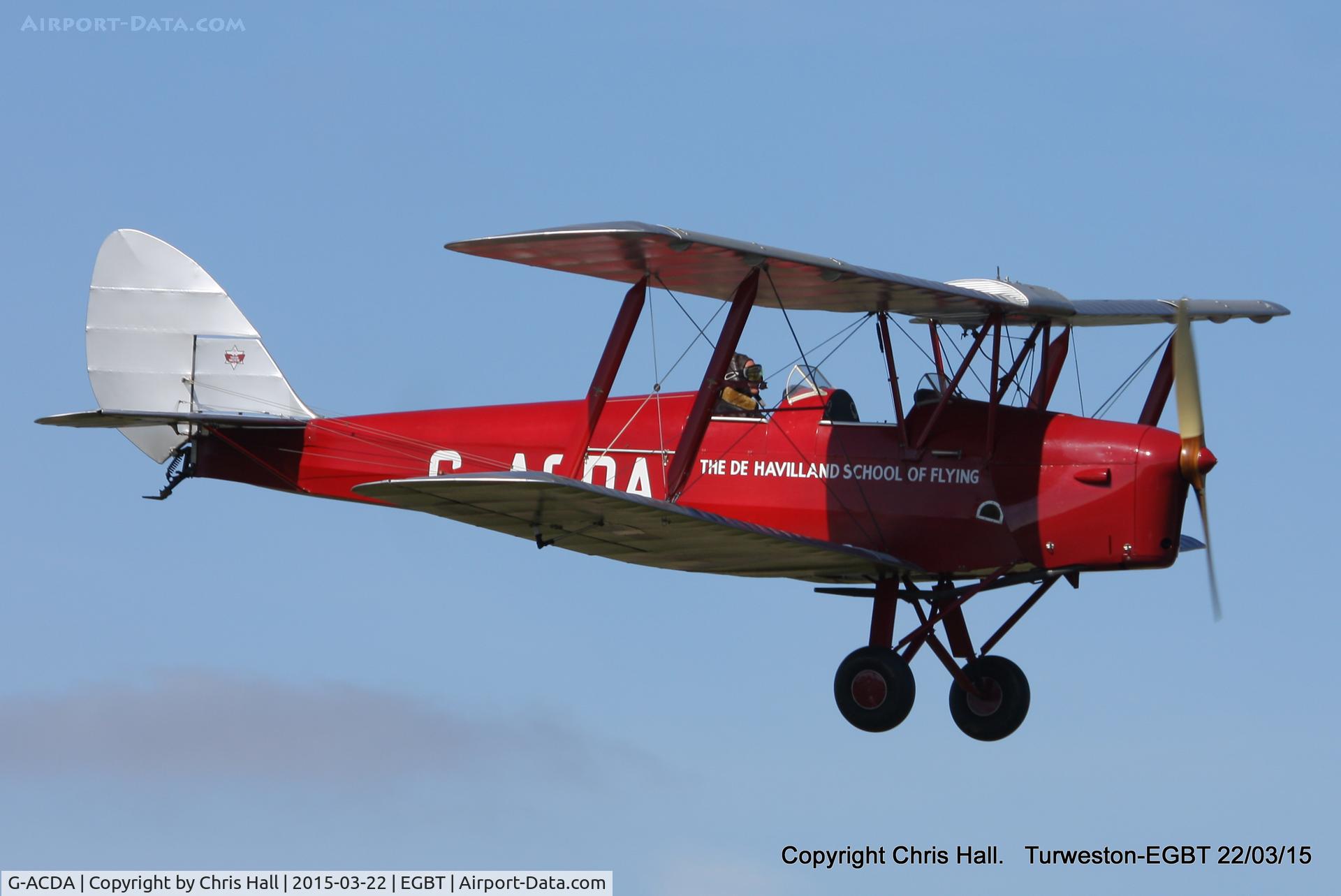 G-ACDA, 1934 De Havilland DH-82A Tiger Moth II C/N 3175, at the Vintage Aircraft Club spring rally