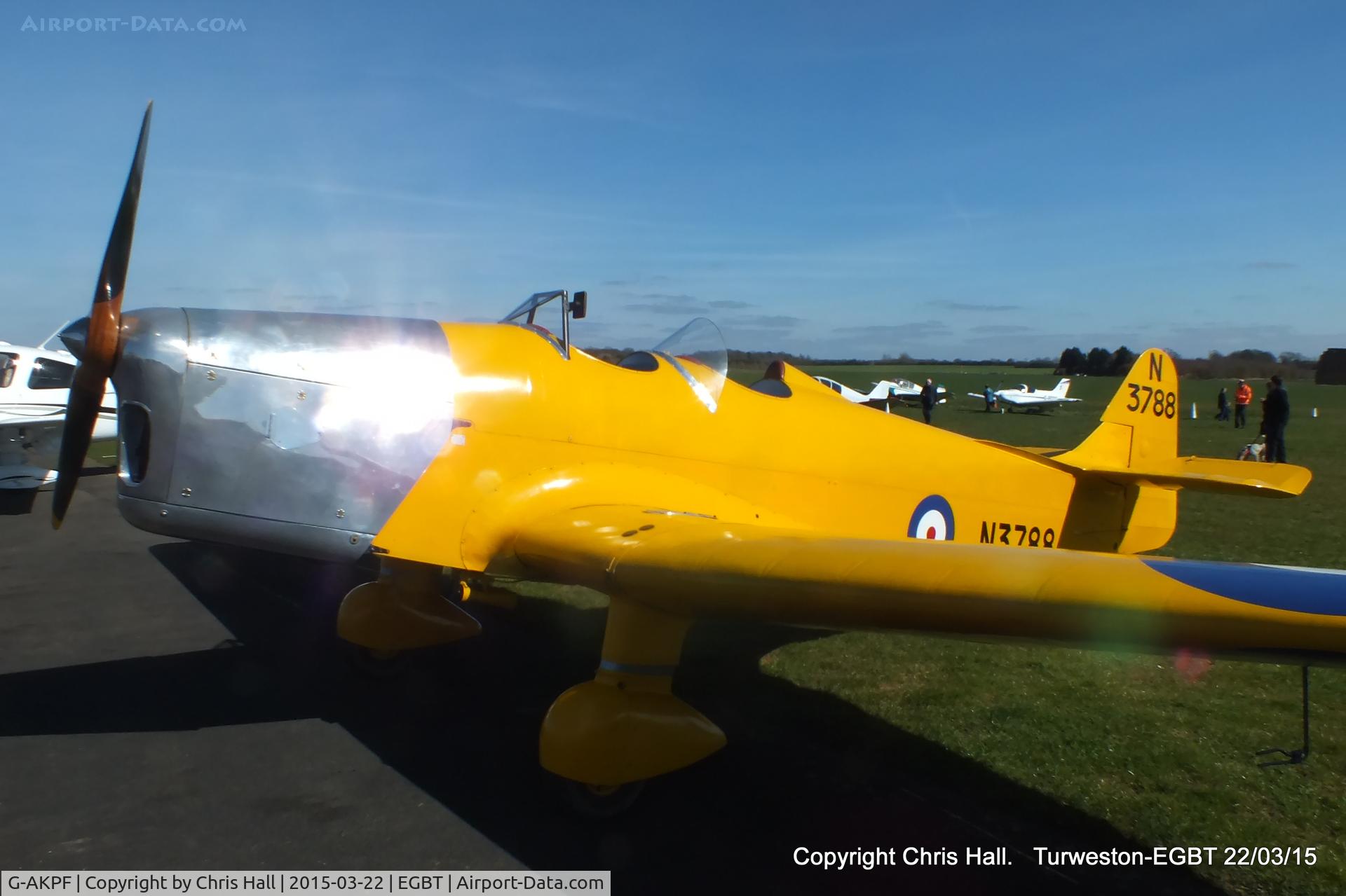 G-AKPF, 1941 Miles M14A Hawk Trainer 3 C/N 2228, at the Vintage Aircraft Club spring rally