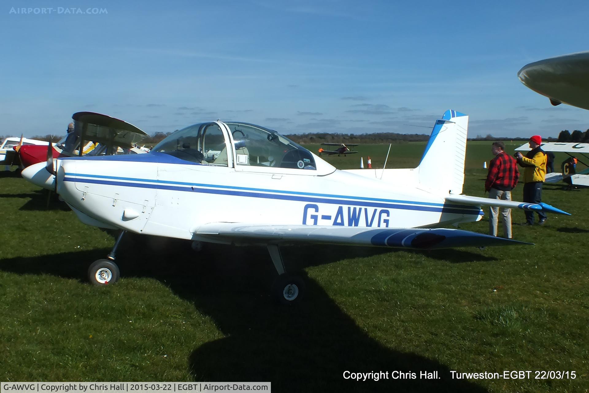 G-AWVG, 1969 AESL Glos-Airtourer 115/T2 C/N 513, at the Vintage Aircraft Club spring rally