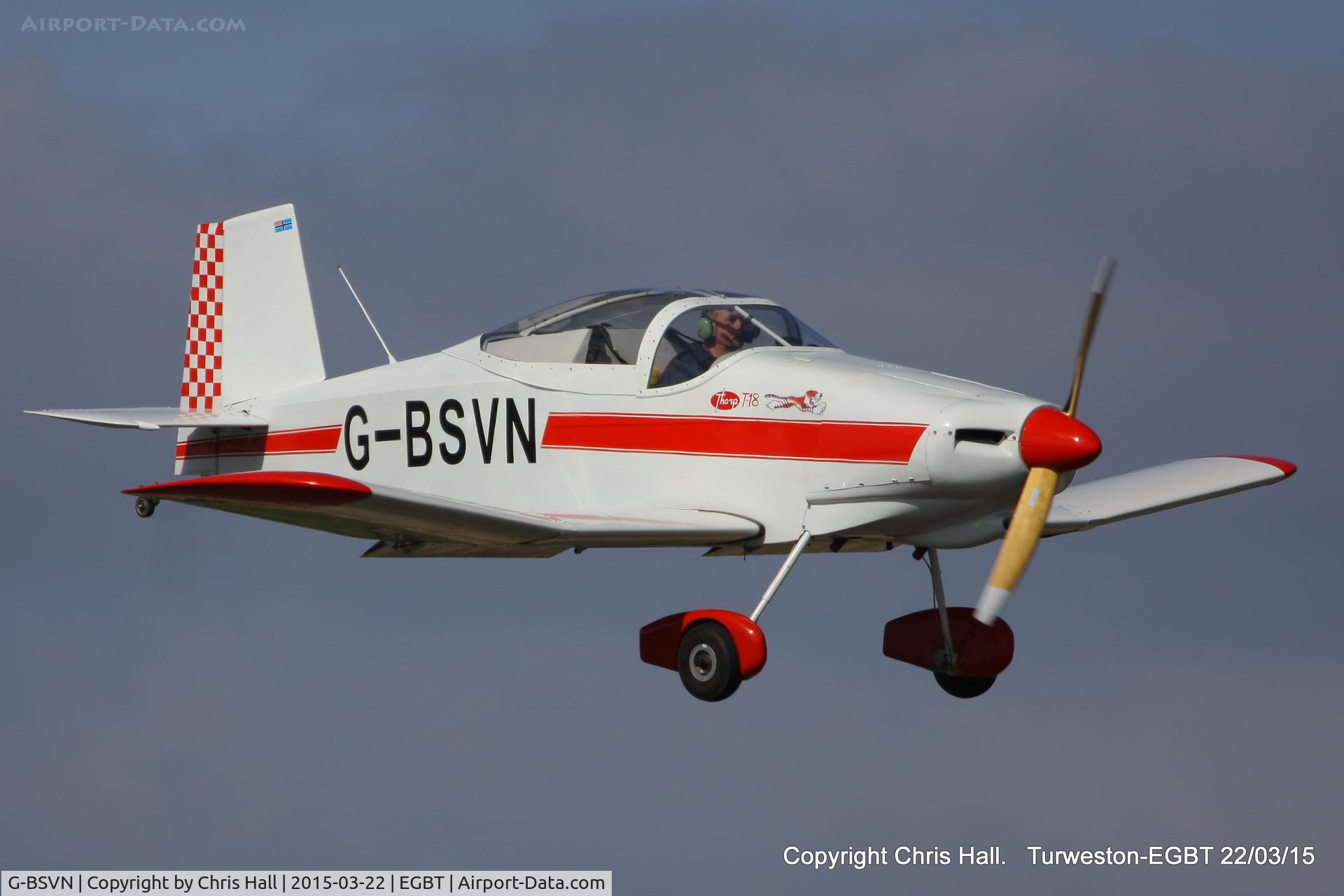G-BSVN, 1967 Thorp T-18 Tiger C/N 107, at the Vintage Aircraft Club spring rally
