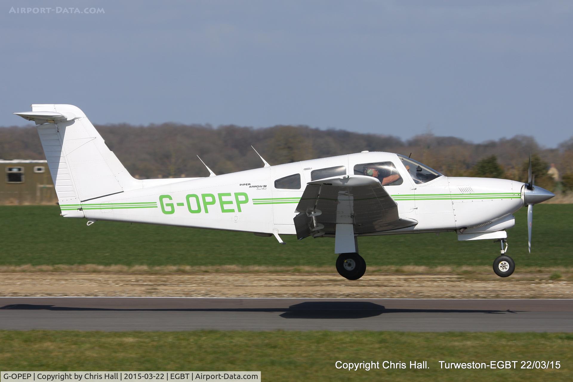 G-OPEP, 1979 Piper PA-28RT-201T Turbo Arrow IV C/N 28R-7931070, at the Vintage Aircraft Club spring rally