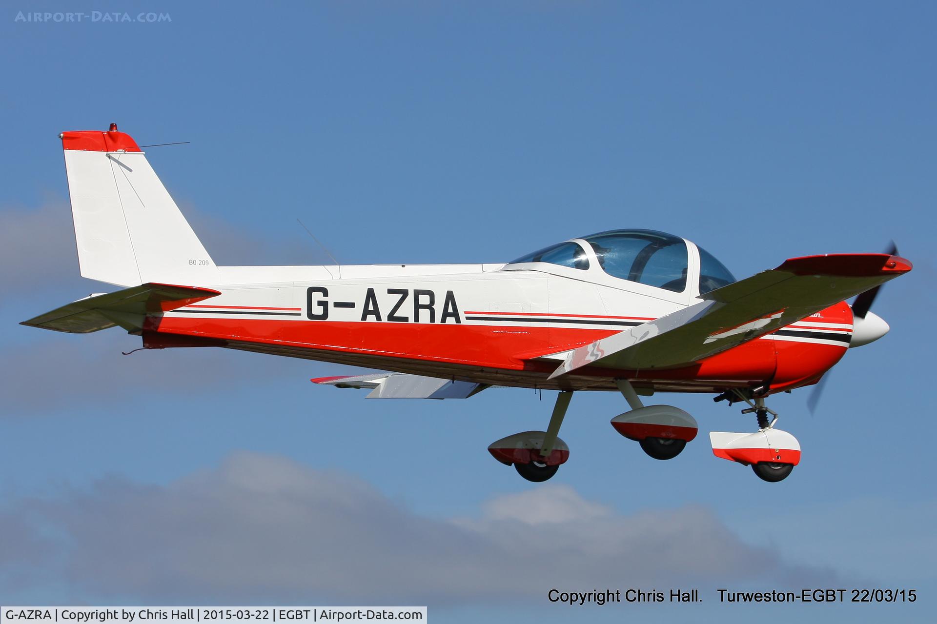 G-AZRA, 1972 Bolkow Bo-209 Monsun C/N 192, at the Vintage Aircraft Club spring rally