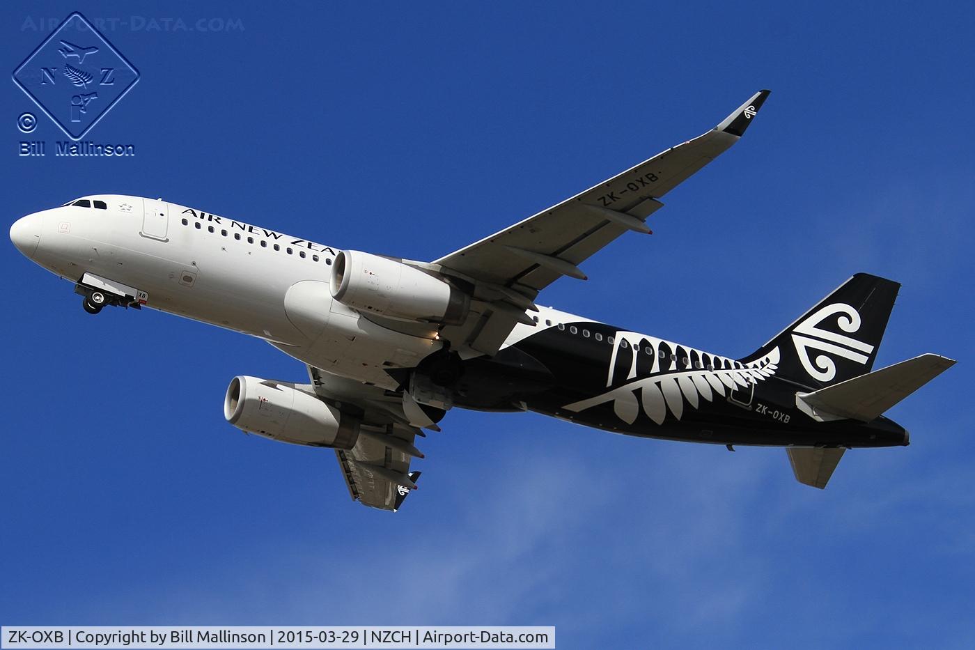 ZK-OXB, 2013 Airbus A320-232 C/N 5682, away from 02