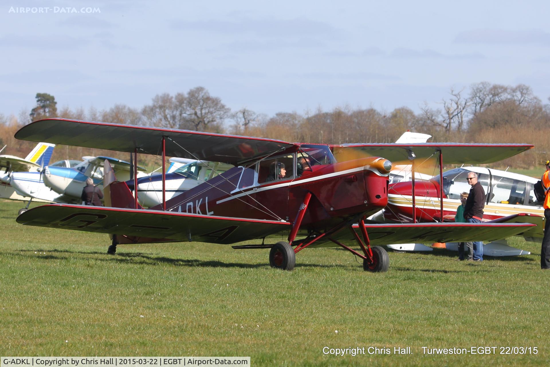 G-ADKL, 1935 De Havilland DH.87B Hornet Moth C/N 8035, at the Vintage Aircraft Club spring rally