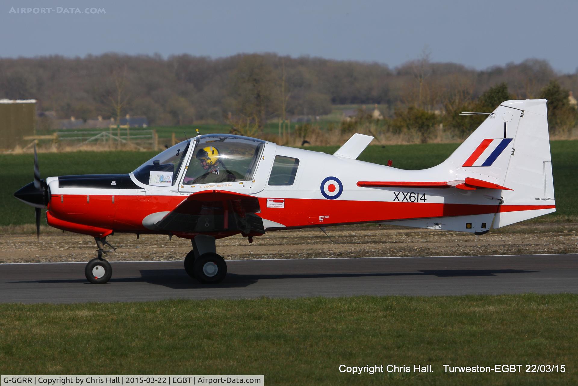G-GGRR, 1974 Scottish Aviation Bulldog T.1 C/N BH120/272, at the Vintage Aircraft Club spring rally