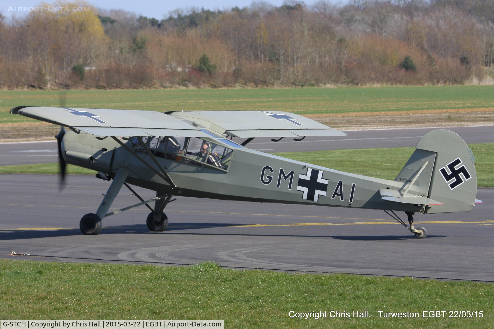 G-STCH, 1942 Fieseler Fi-156A-1 Storch C/N 2088, at the Vintage Aircraft Club spring rally