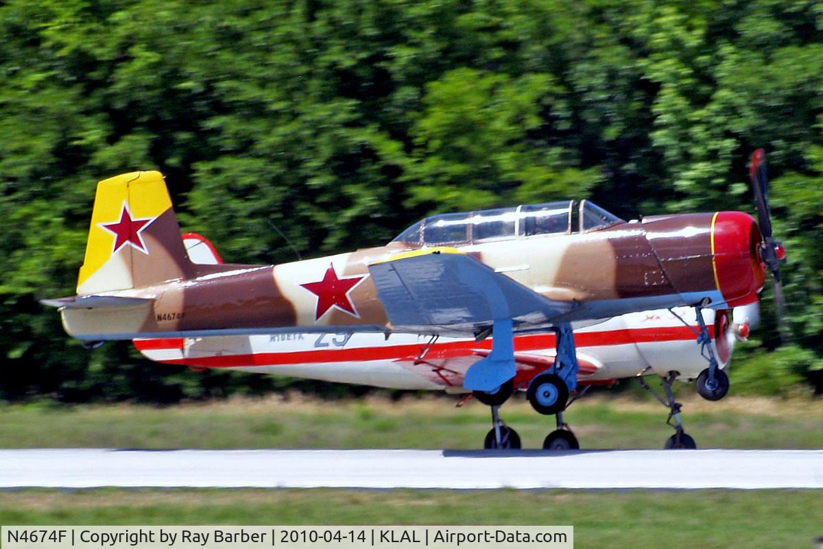 N4674F, 1972 Nanchang CJ-6A C/N 2851247, Nanchang CJ-6A [2851247] Lakeland-Linder~N 14/04/2010