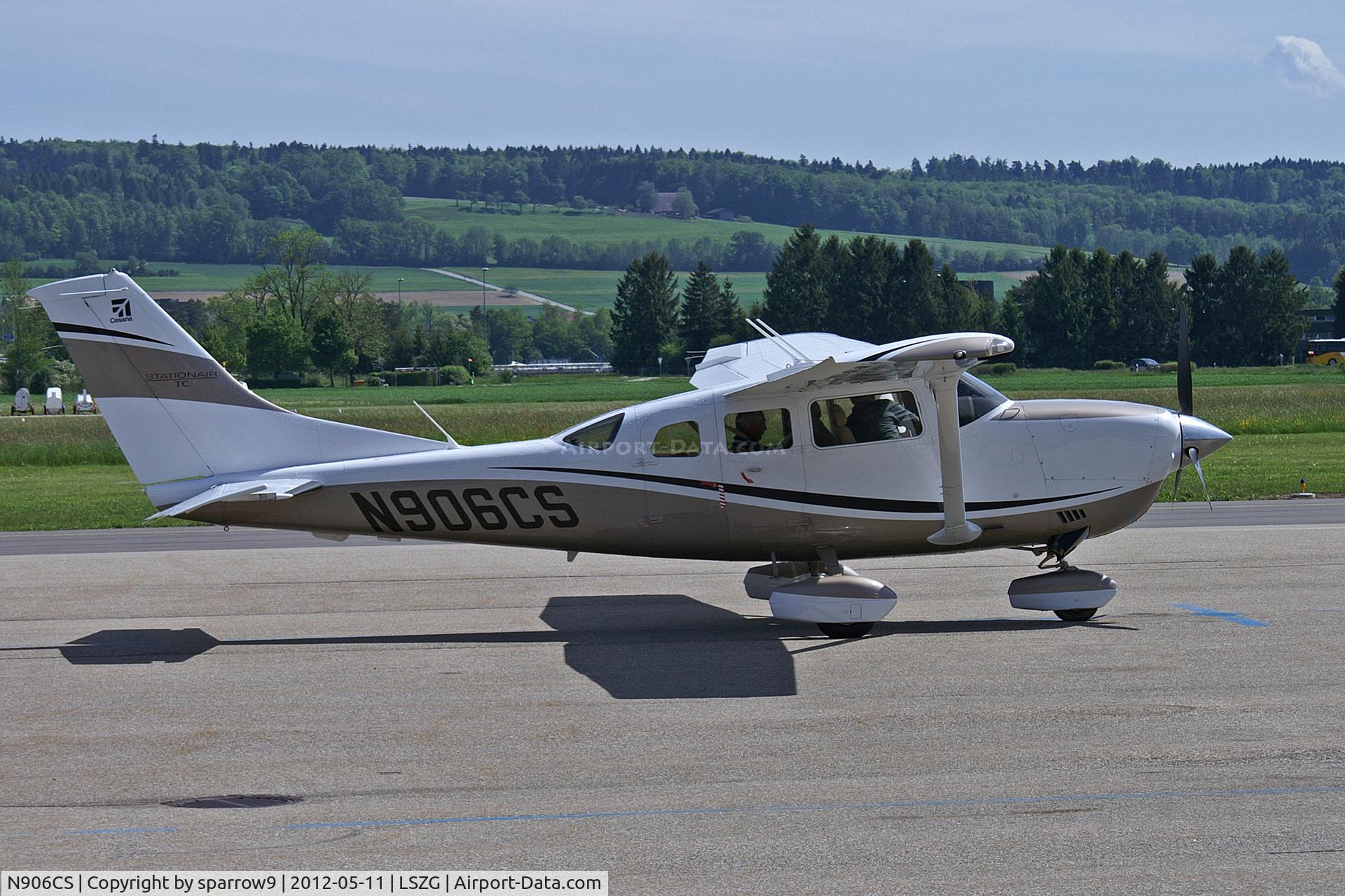 N906CS, 2011 Cessna T206H Turbo Stationair C/N T20609000, preparing for departure at Grenchen airport