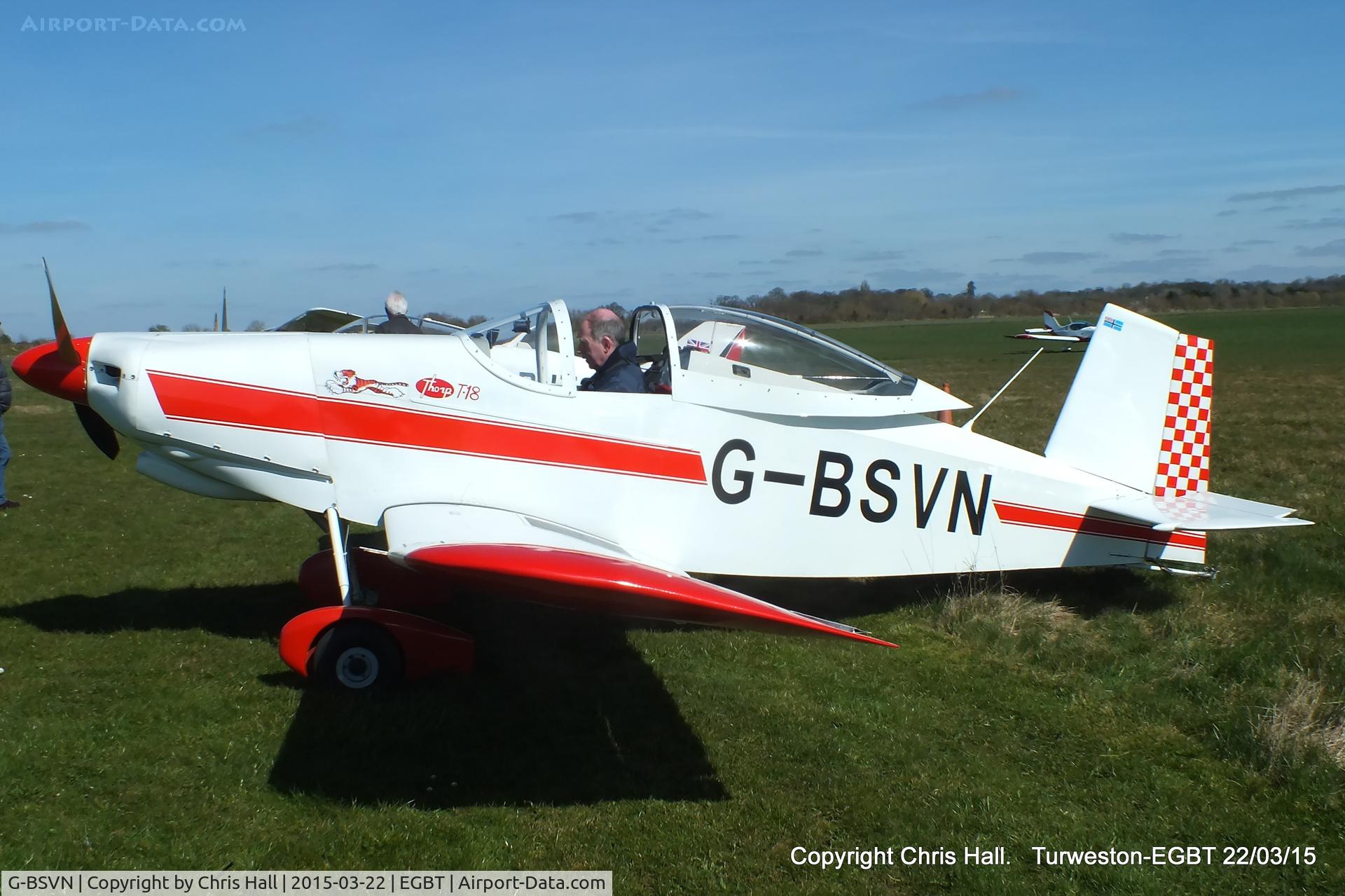 G-BSVN, 1967 Thorp T-18 Tiger C/N 107, at the Vintage Aircraft Club spring rally