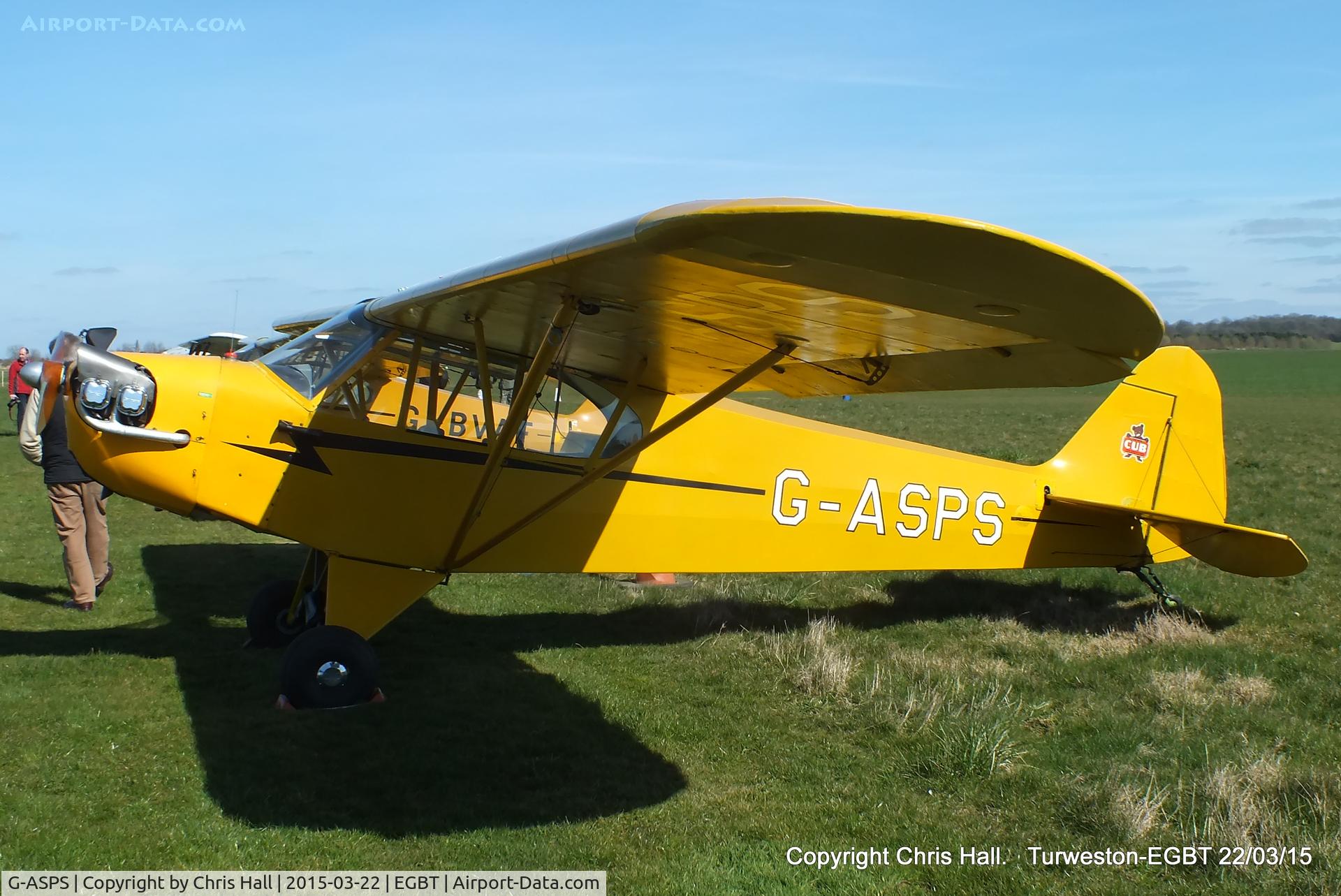 G-ASPS, 1947 Piper J3C-90 Cub C/N 22809, at the Vintage Aircraft Club spring rally