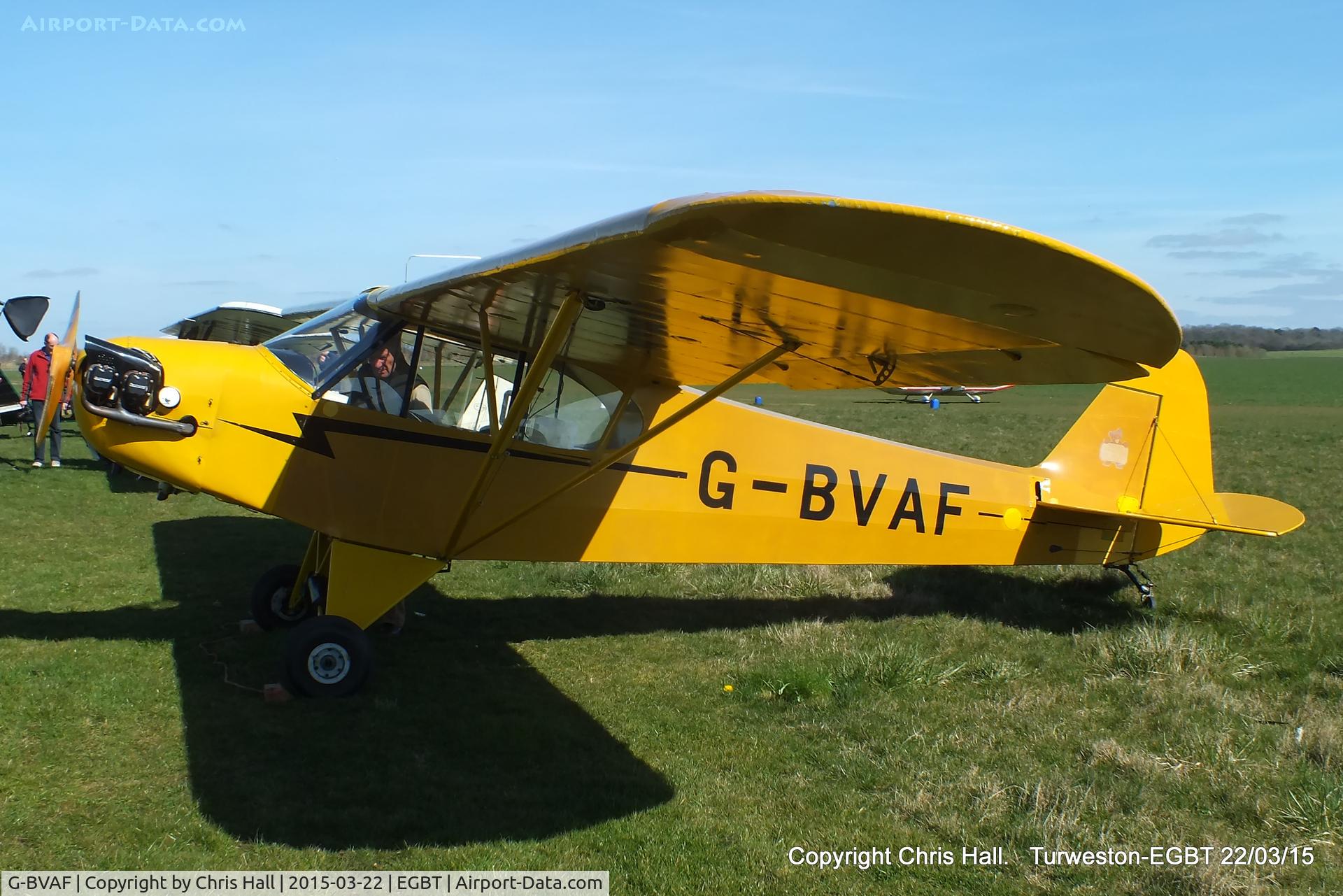 G-BVAF, 1940 Piper J3C-65 Cub Cub C/N 4645, at the Vintage Aircraft Club spring rally