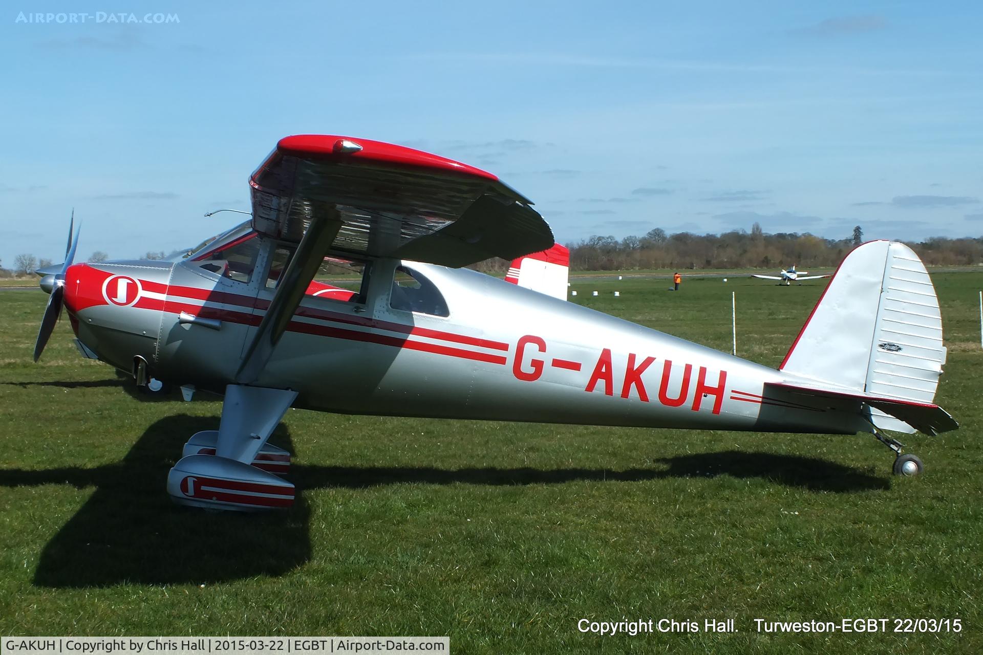 G-AKUH, 1946 Luscombe 8E Silvaire C/N 4644, at the Vintage Aircraft Club spring rally
