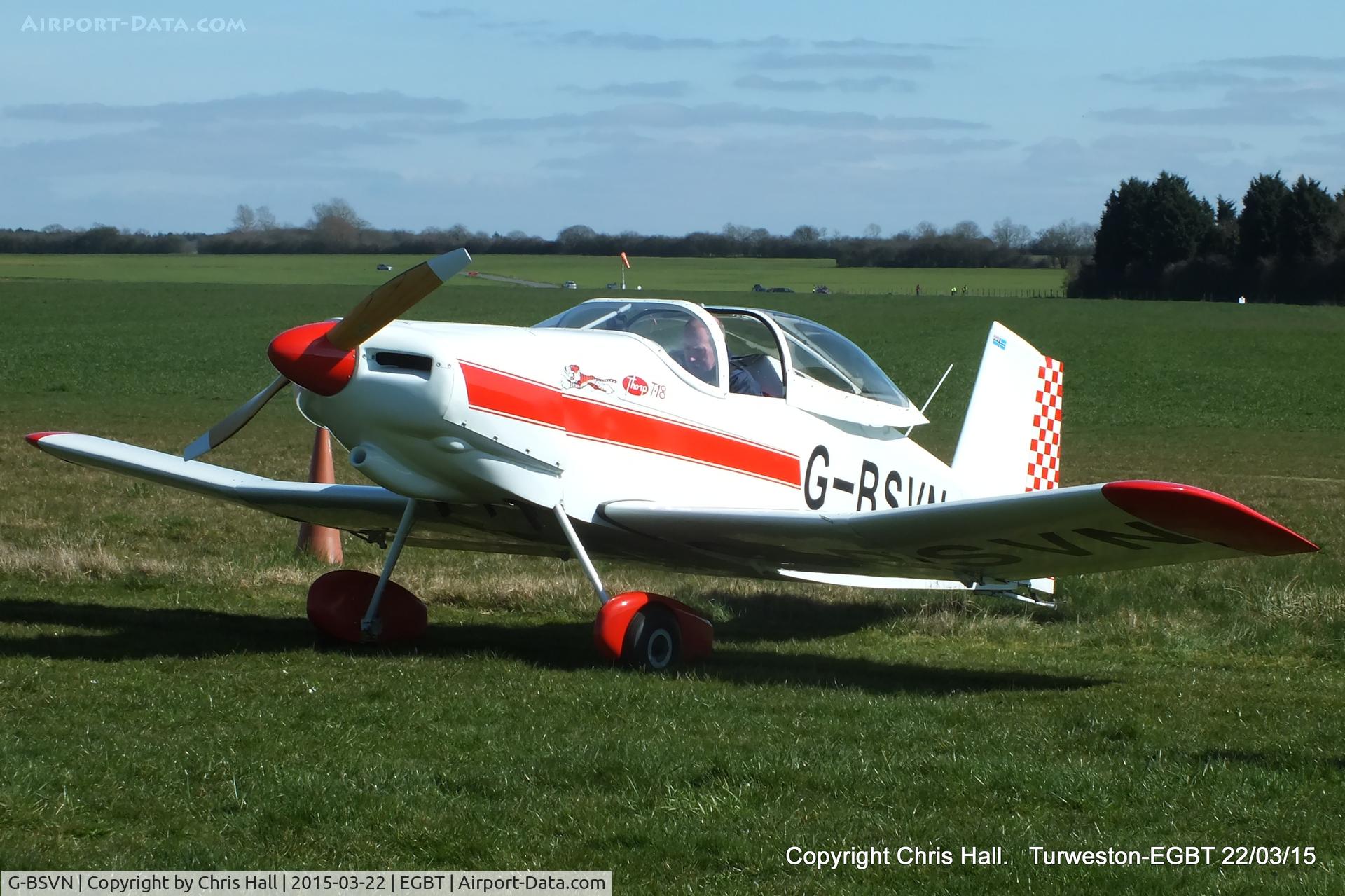 G-BSVN, 1967 Thorp T-18 Tiger C/N 107, at the Vintage Aircraft Club spring rally