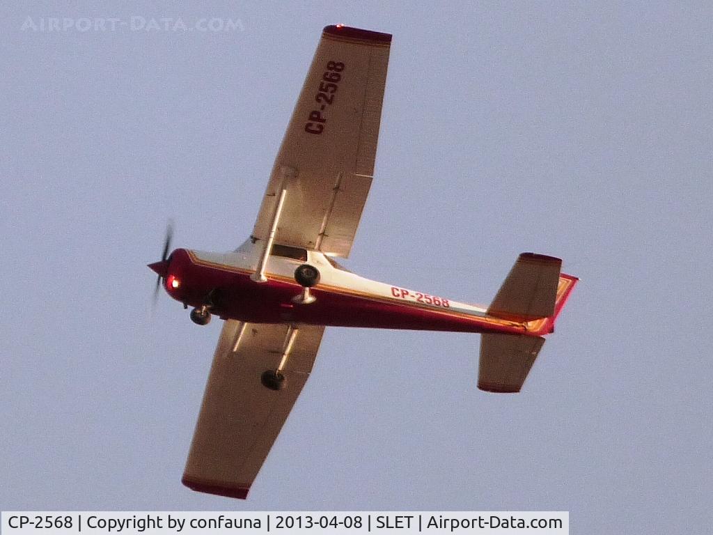 CP-2568, 1982 Cessna 152 C/N 15283161, Arriving late to El Trompillo