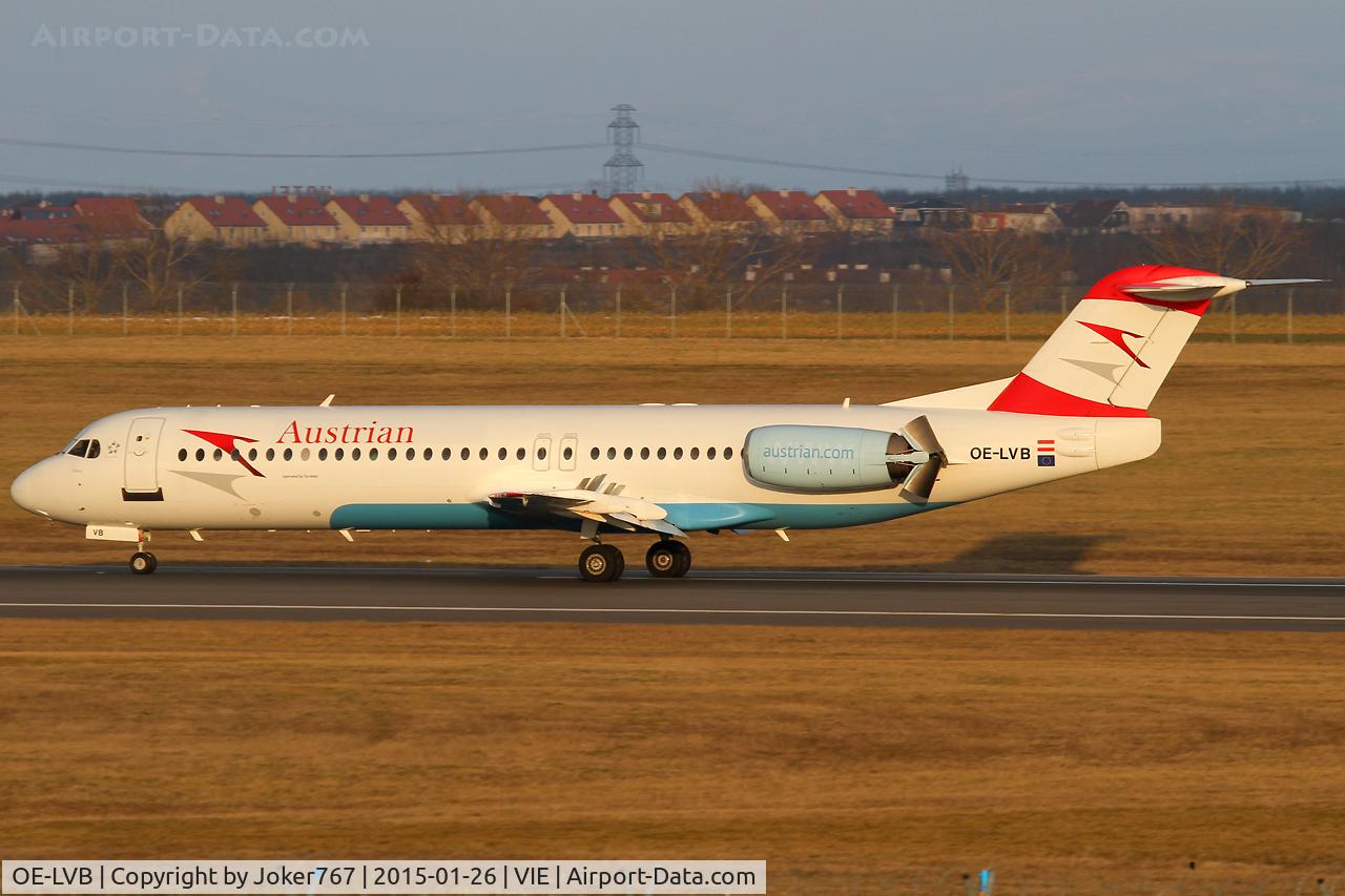 OE-LVB, 1994 Fokker 100 (F-28-0100) C/N 11502, Austrian Airlines