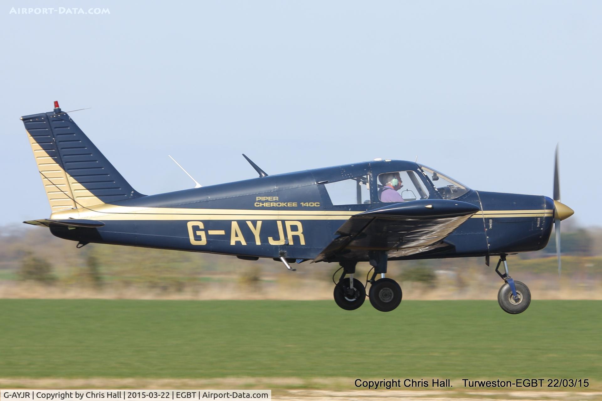 G-AYJR, 1970 Piper PA-28-140 Cherokee C/N 28-26694, at the Vintage Aircraft Club spring rally