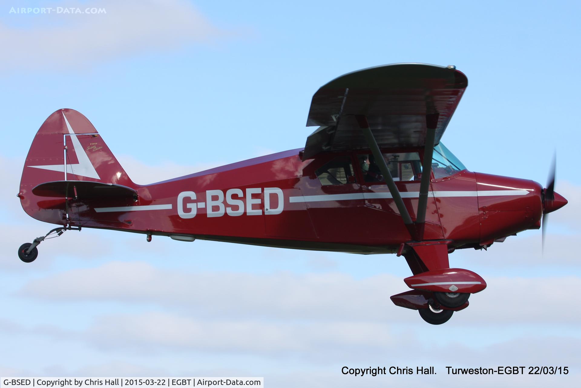 G-BSED, 1957 Piper PA-22-160 Tri Pacer C/N 22-6377, at the Vintage Aircraft Club spring rally