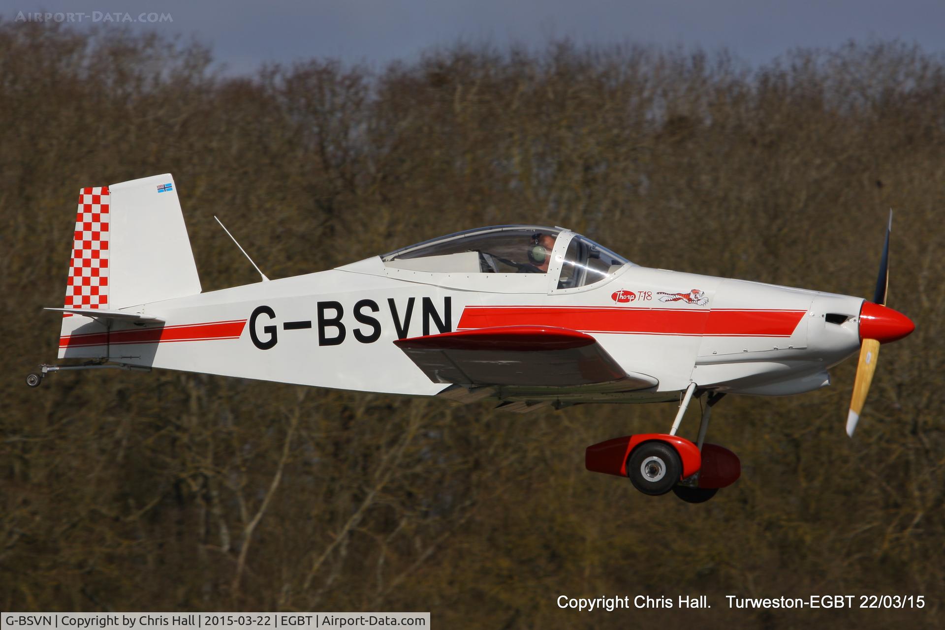 G-BSVN, 1967 Thorp T-18 Tiger C/N 107, at the Vintage Aircraft Club spring rally