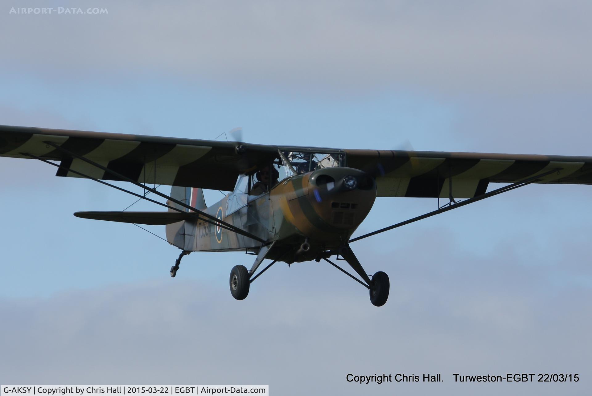 G-AKSY, 1944 Taylorcraft J Auster 5 C/N 1567, at the Vintage Aircraft Club spring rally