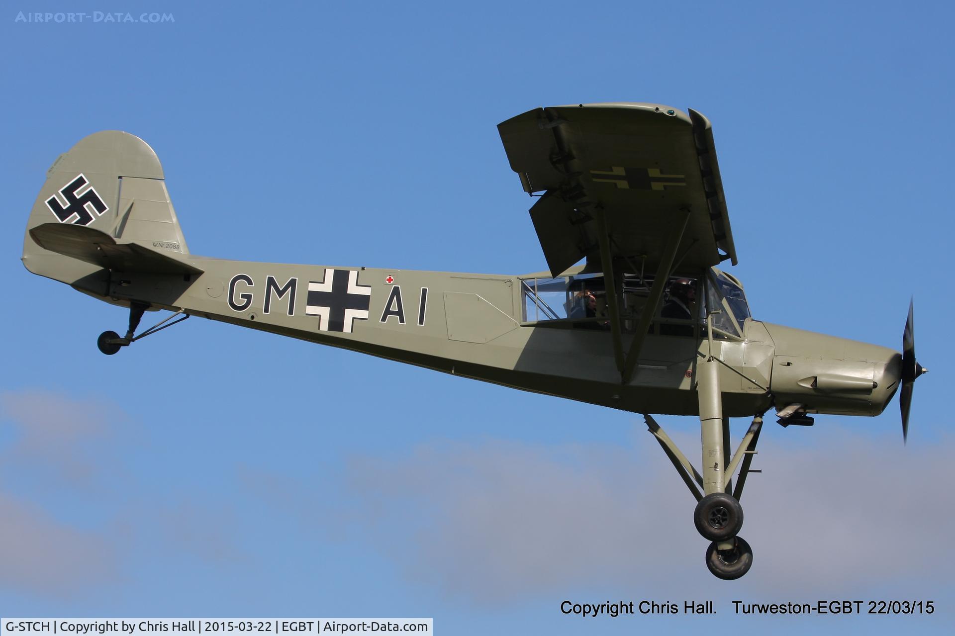 G-STCH, 1942 Fieseler Fi-156A-1 Storch C/N 2088, at the Vintage Aircraft Club spring rally