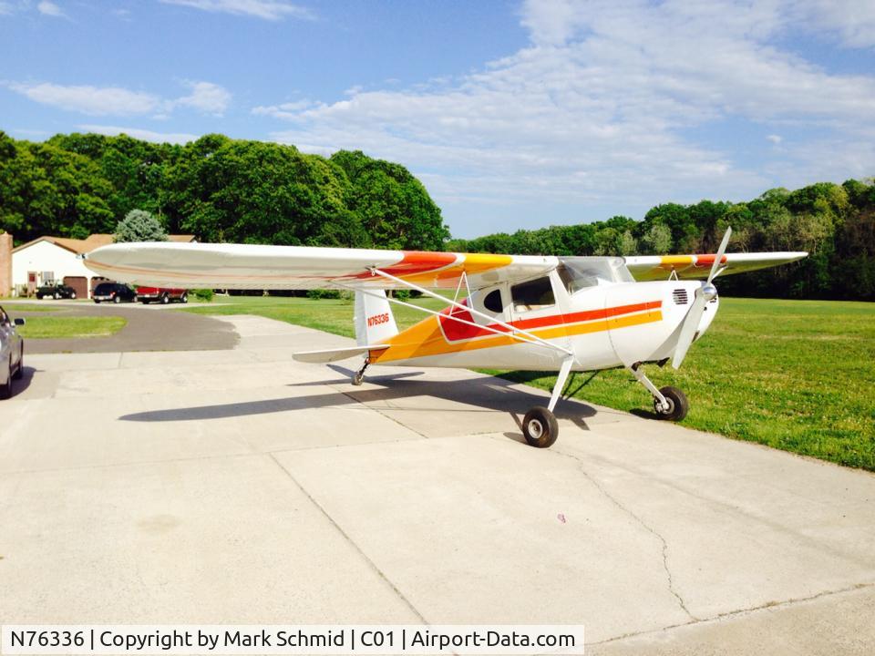 N76336, 1946 Cessna 140 C/N 10753, After being stored for 30 years, N76336 is returned to flying status.