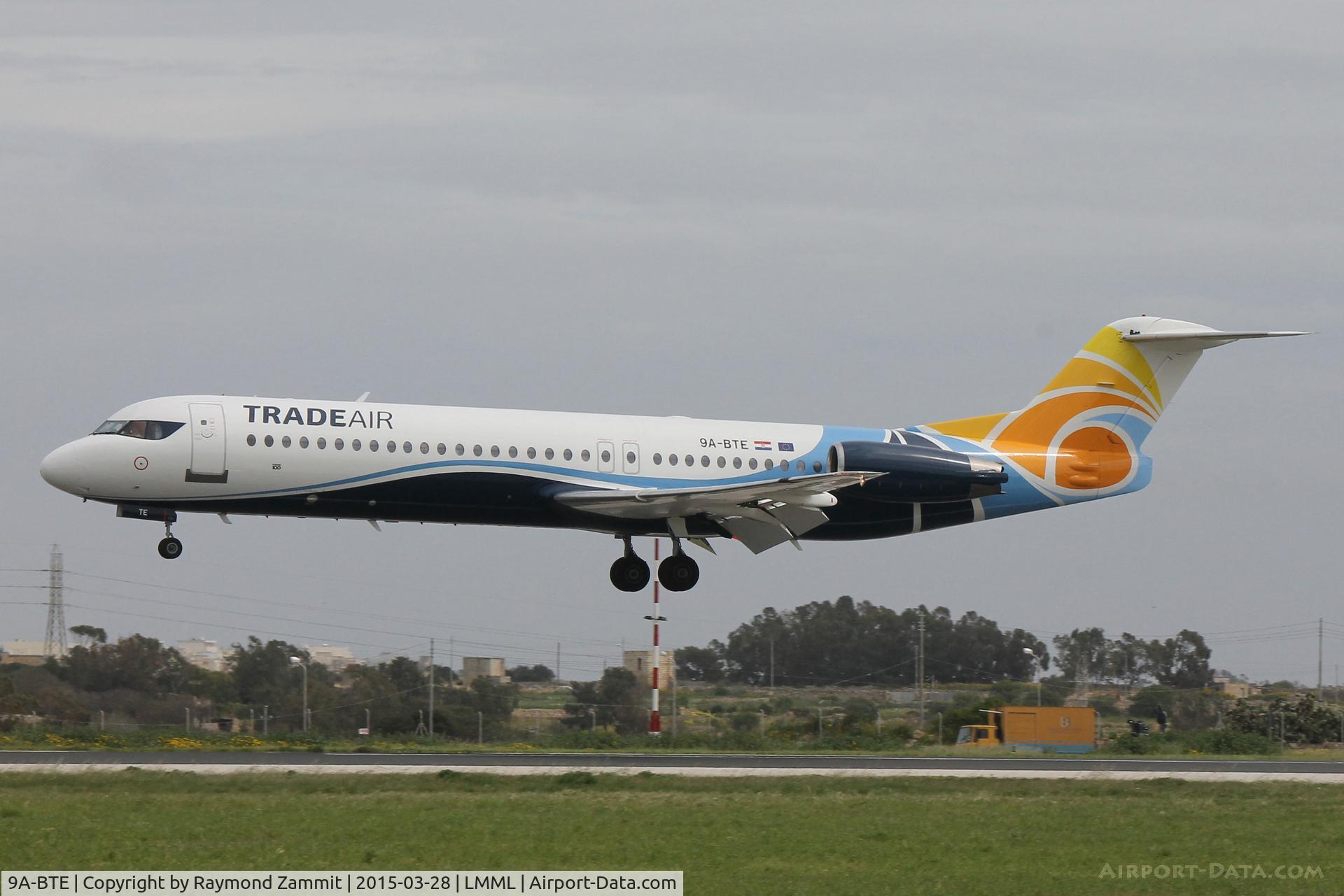 9A-BTE, 1992 Fokker 100 (F-28-0100) C/N 11416, Fokker100 9A-BTE Trade Air.