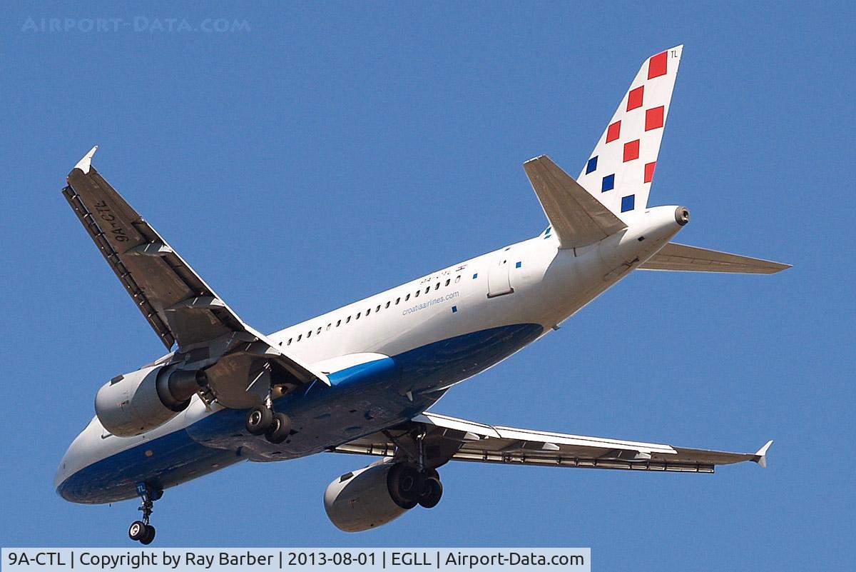 9A-CTL, 2000 Airbus A319-112 C/N 1252, Airbus A319-112 [1252] (Croatia Airlines) Home~G 01/08/2013. On approach 27R.