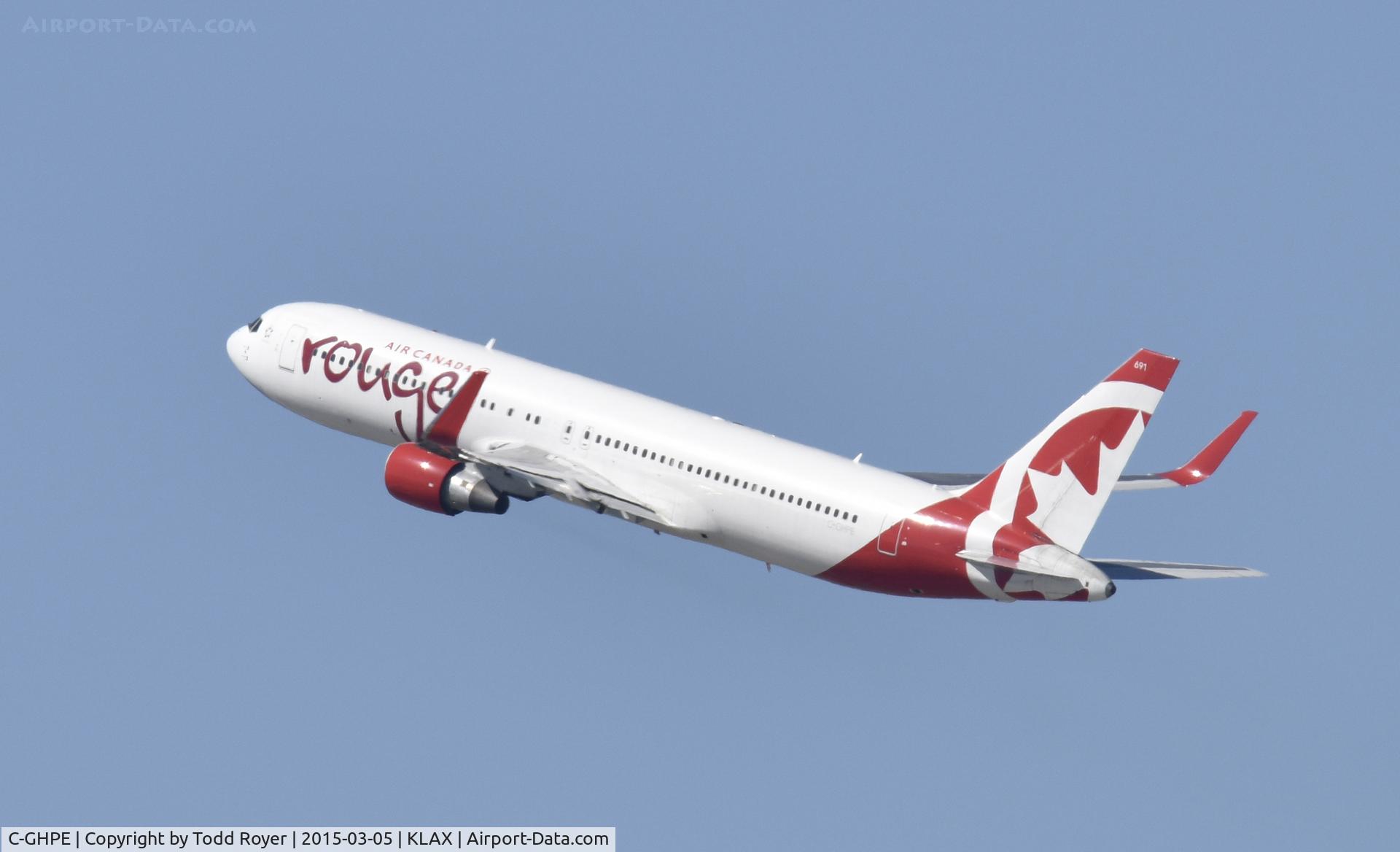 C-GHPE, 2003 Boeing 767-33A/ER C/N 33423, Departing LAX on 24L