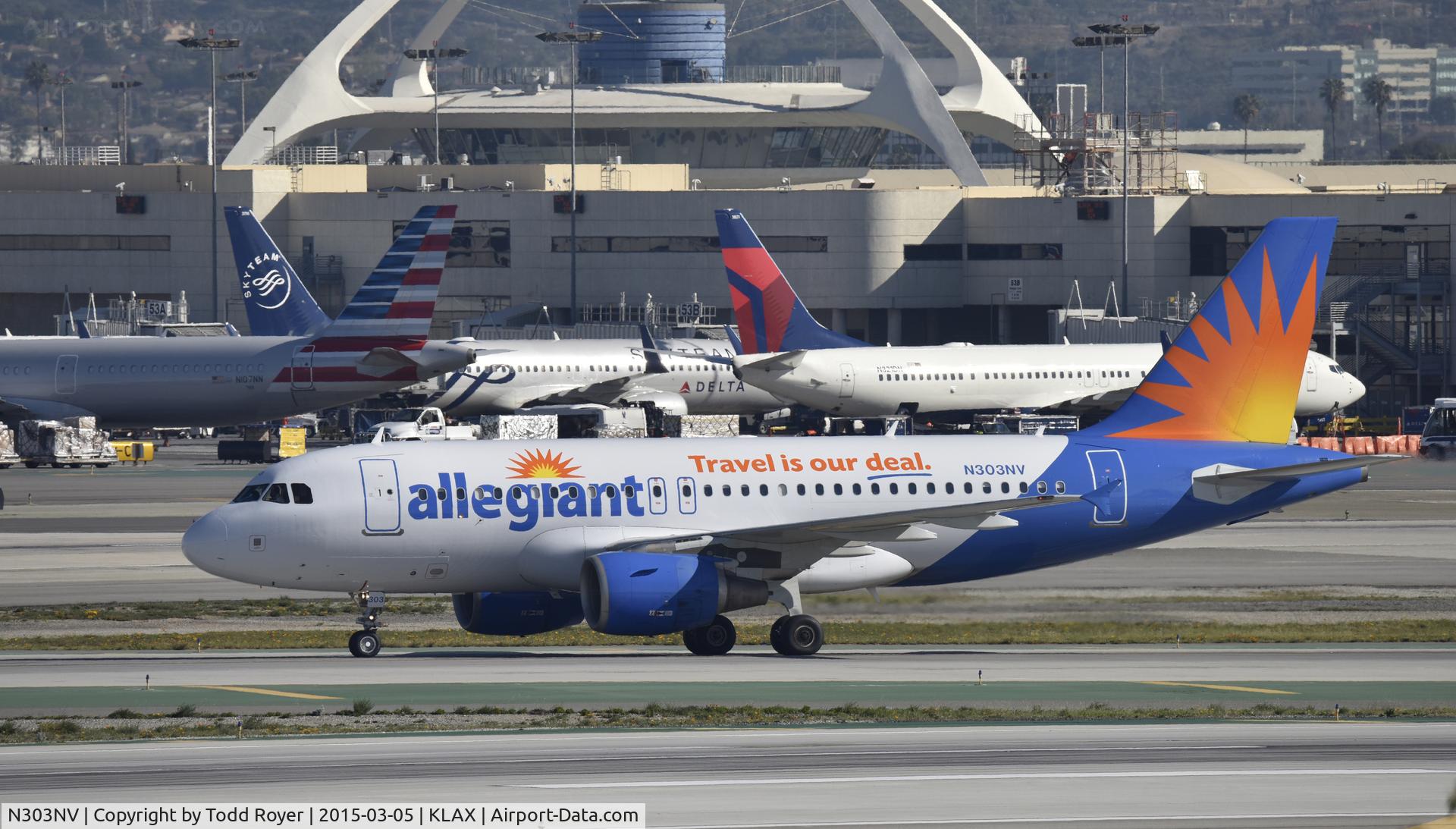 N303NV, 2004 Airbus A319-111 C/N 2271, Arrived at LAX on 25R