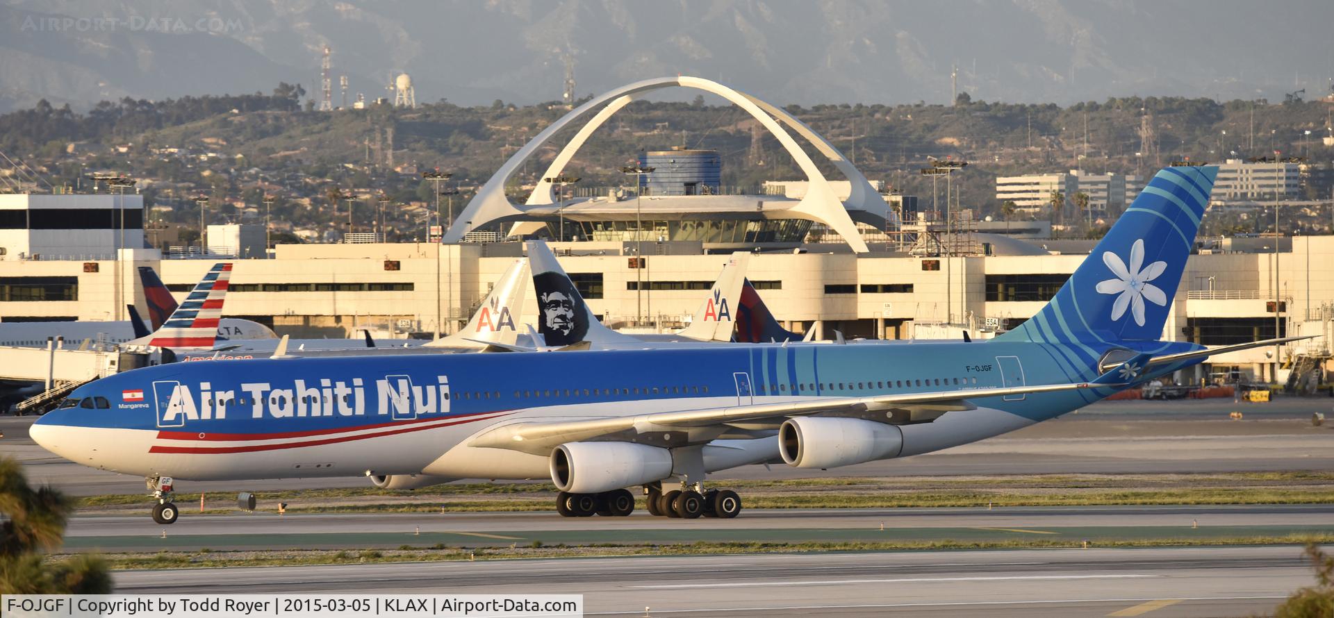 F-OJGF, 2001 Airbus A340-313 C/N 385, Arrived at LAX on 25R