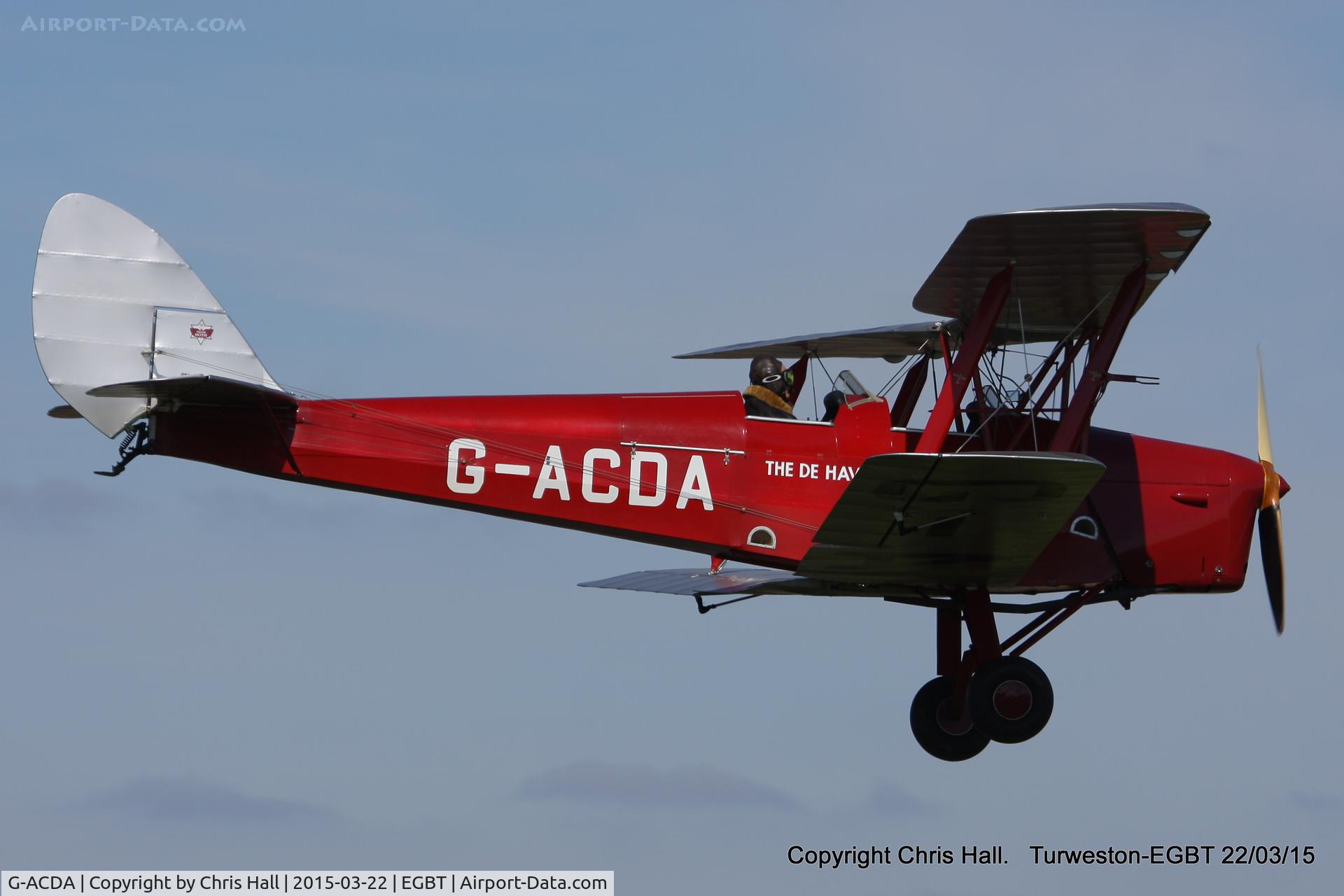 G-ACDA, 1934 De Havilland DH-82A Tiger Moth II C/N 3175, at the Vintage Aircraft Club spring rally
