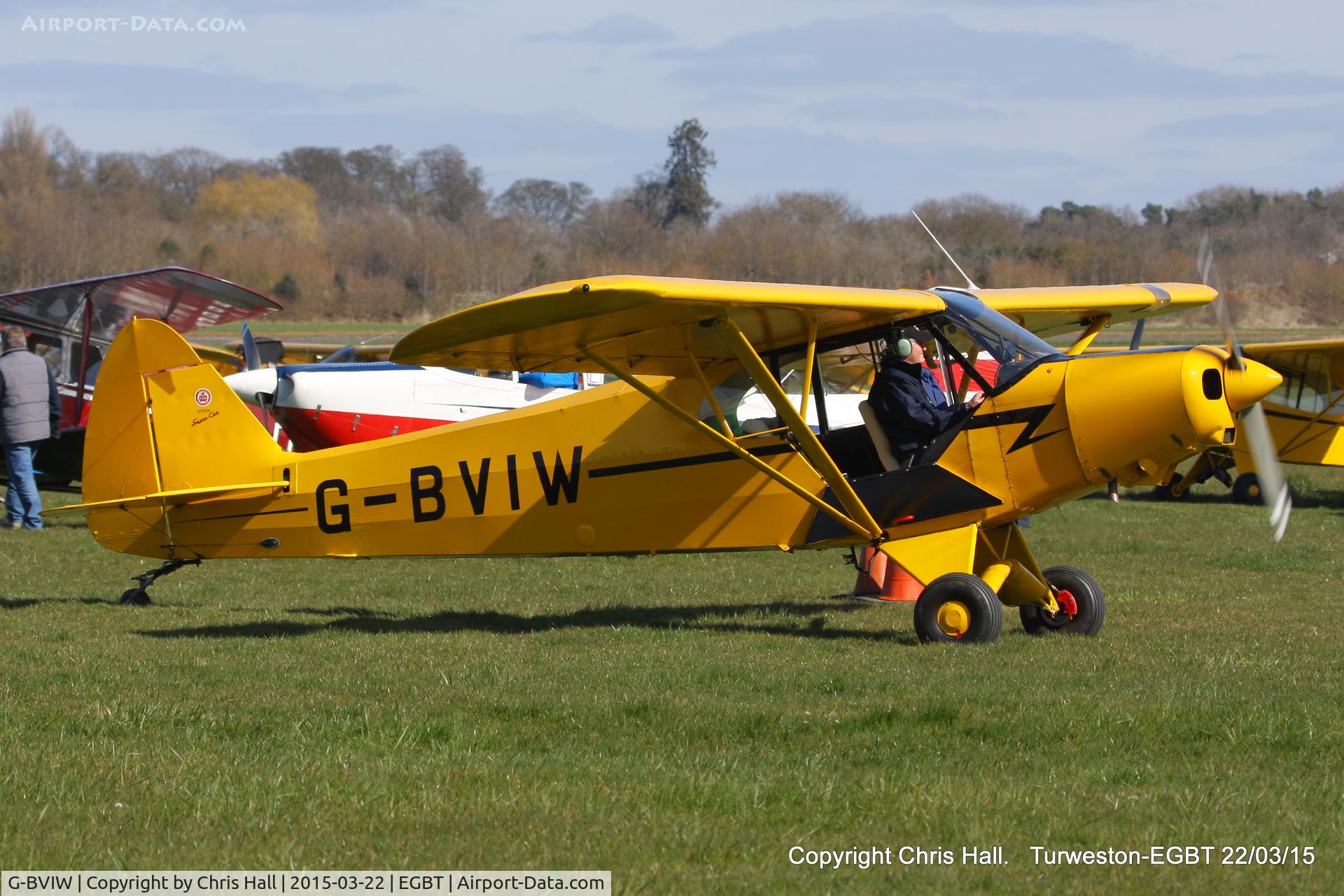 G-BVIW, 1965 Piper PA-18-150 Super Cub C/N 18-8277, at the Vintage Aircraft Club spring rally