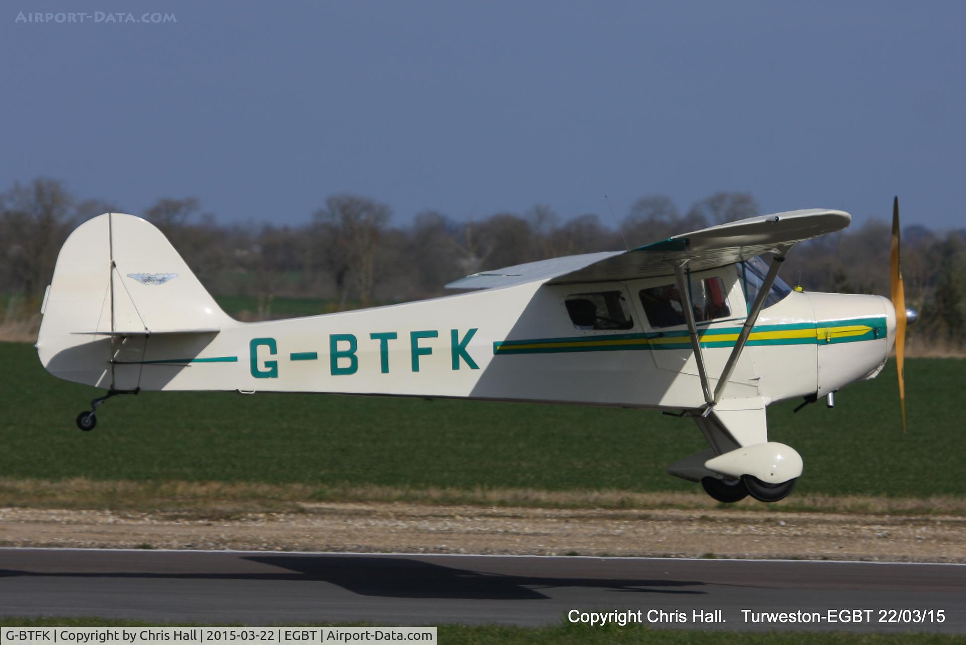 G-BTFK, 1947 Taylorcraft BC-12D Twosome C/N 10540, at the Vintage Aircraft Club spring rally