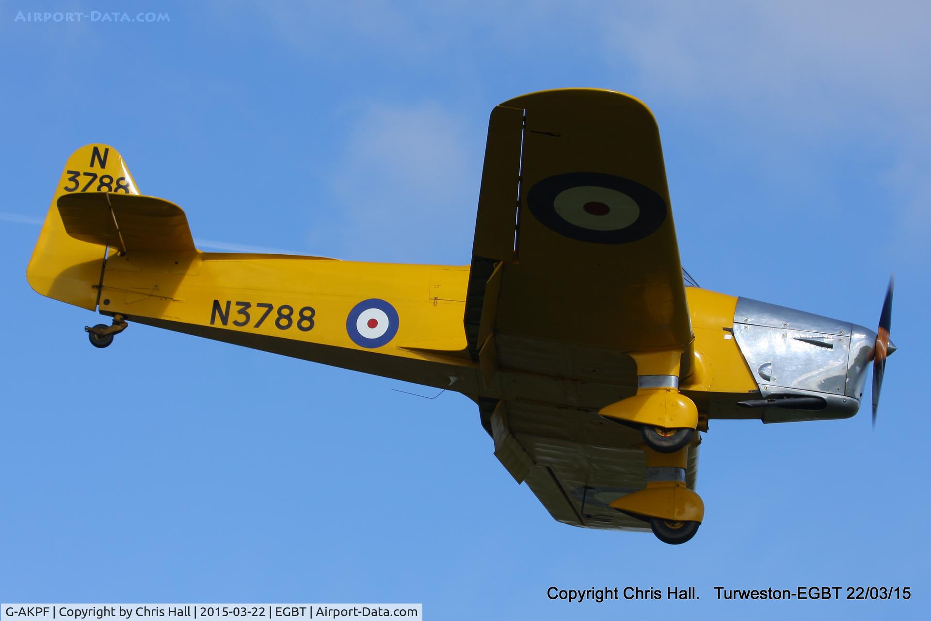 G-AKPF, 1941 Miles M14A Hawk Trainer 3 C/N 2228, at the Vintage Aircraft Club spring rally