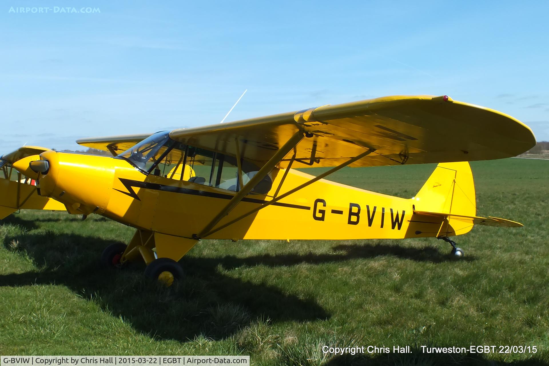 G-BVIW, 1965 Piper PA-18-150 Super Cub C/N 18-8277, at the Vintage Aircraft Club spring rally