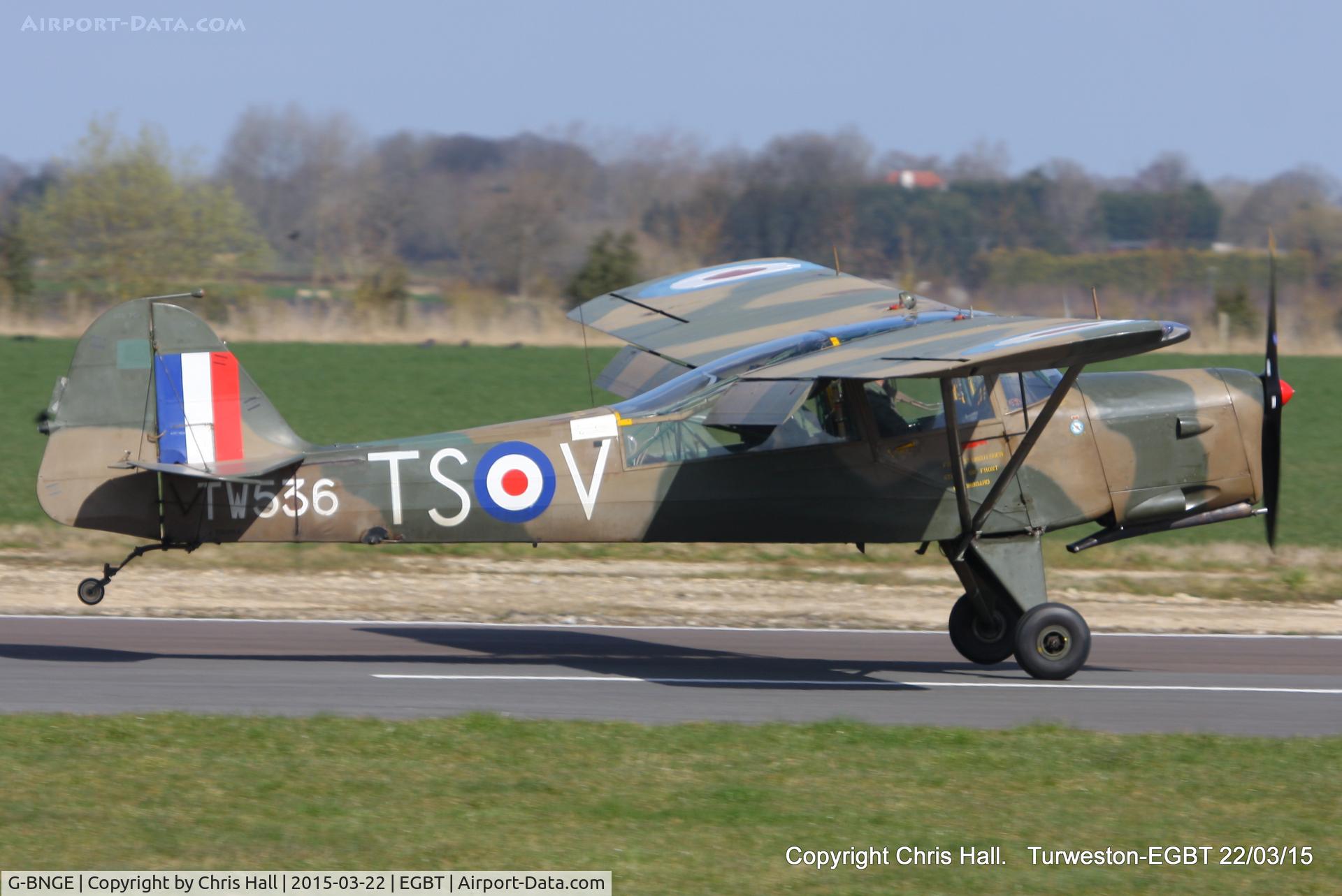 G-BNGE, 1946 Auster AOP.6 C/N 1925, at the Vintage Aircraft Club spring rally