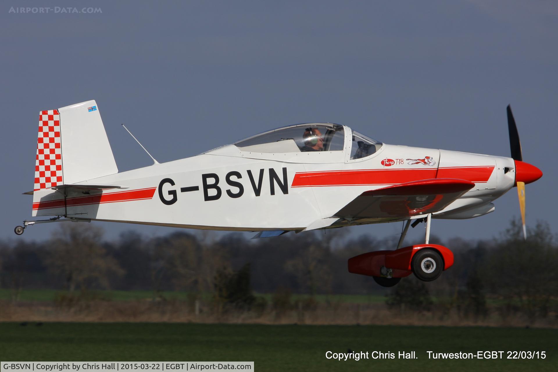 G-BSVN, 1967 Thorp T-18 Tiger C/N 107, at the Vintage Aircraft Club spring rally
