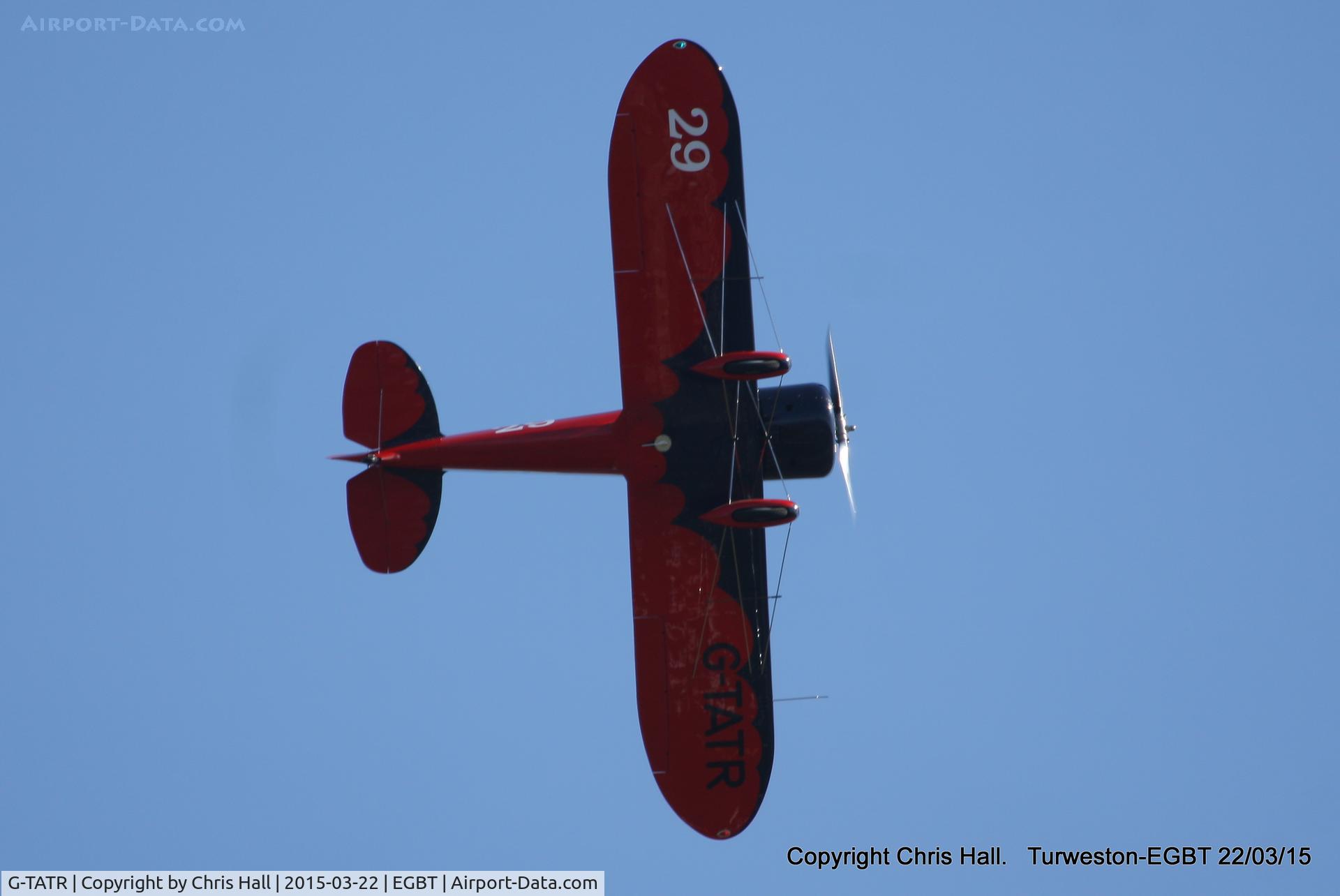 G-TATR, 2012 Travel Air Type R Racer Replica C/N LAA 362-14892, at the Vintage Aircraft Club spring rally
