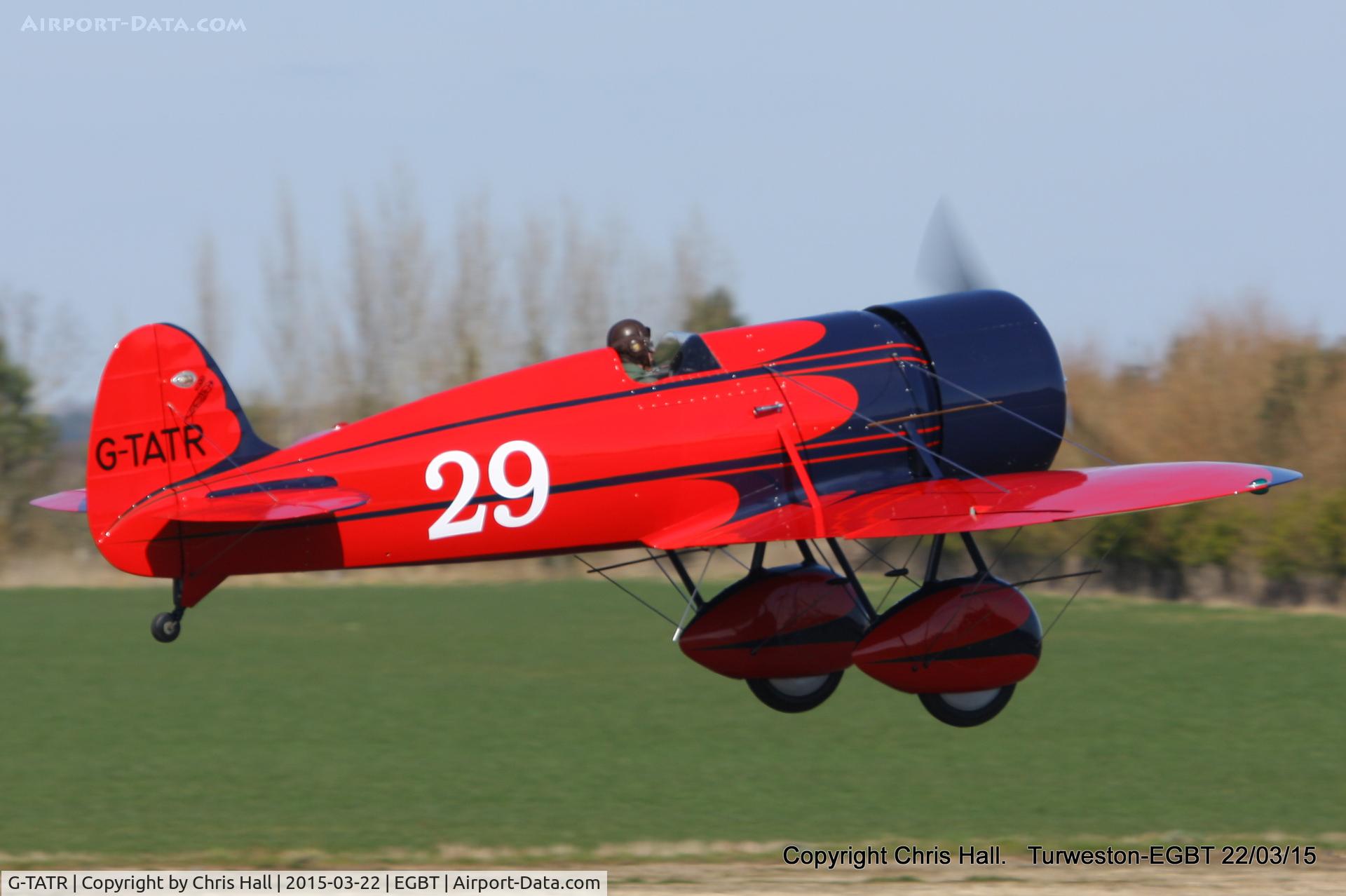 G-TATR, 2012 Travel Air Type R Racer Replica C/N LAA 362-14892, at the Vintage Aircraft Club spring rally