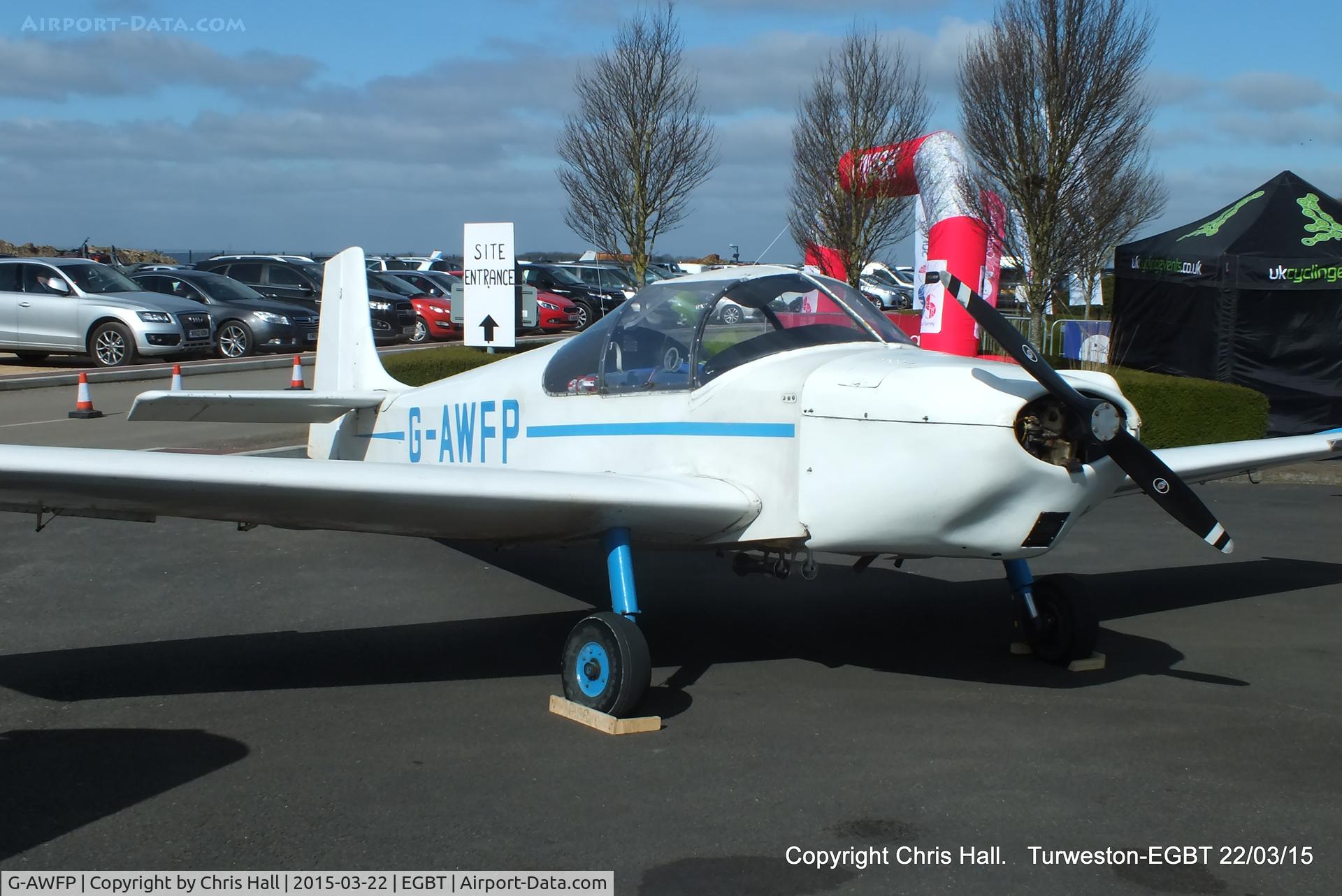 G-AWFP, 1968 Rollason Druine D-62B Condor C/N RAE/631, at the Vintage Aircraft Club spring rally