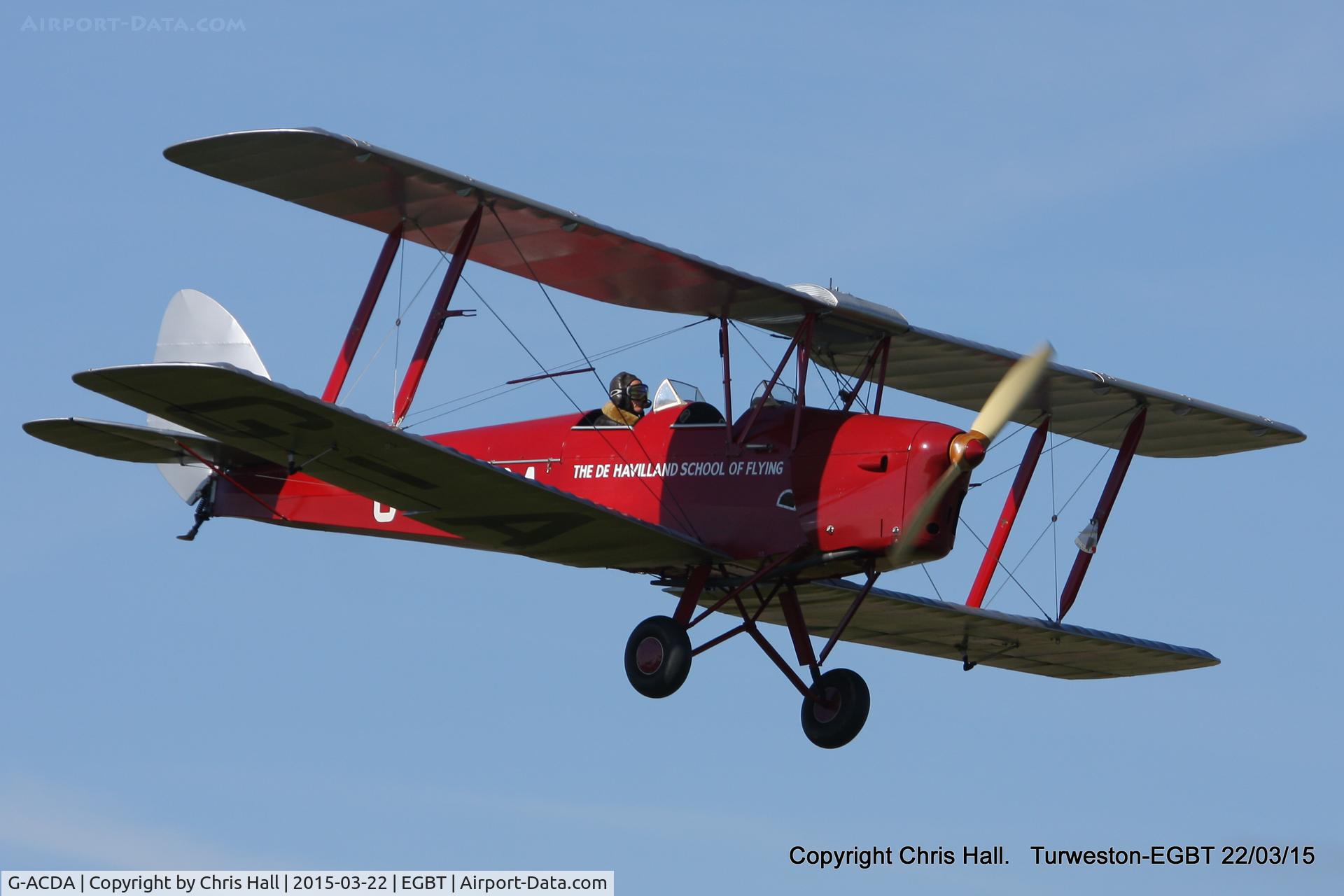 G-ACDA, 1934 De Havilland DH-82A Tiger Moth II C/N 3175, at the Vintage Aircraft Club spring rally