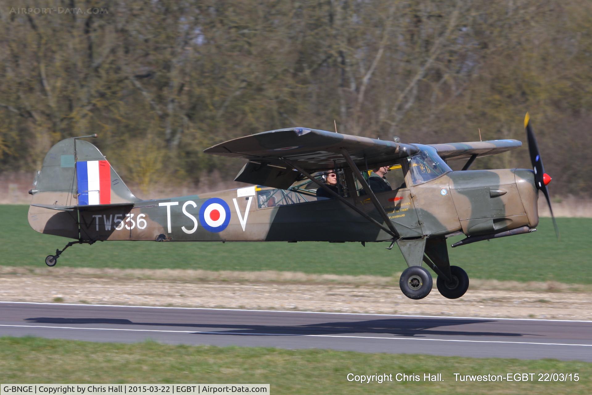 G-BNGE, 1946 Auster AOP.6 C/N 1925, at the Vintage Aircraft Club spring rally