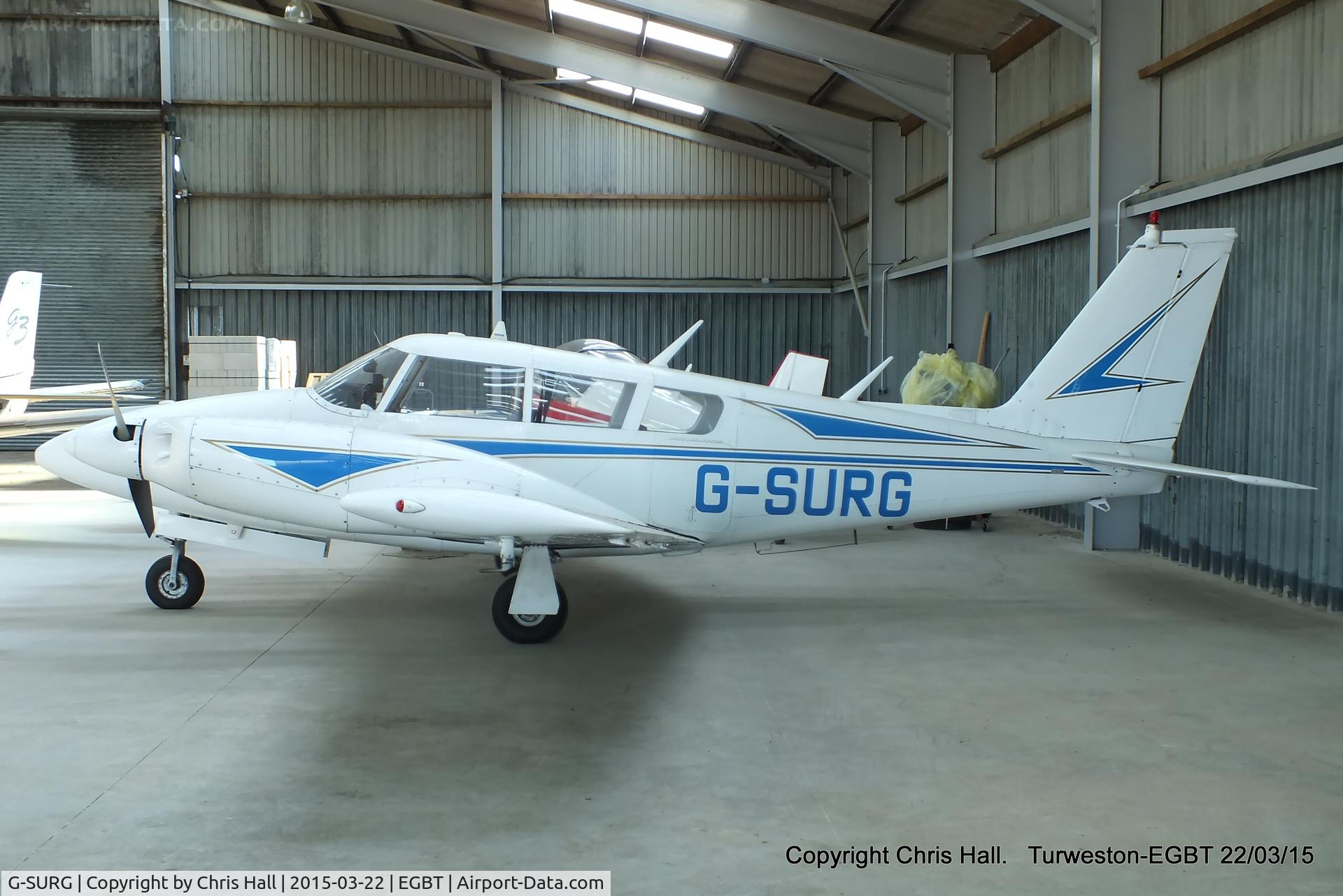 G-SURG, 1967 Piper PA-30-160 B Twin Comanche C/N 30-1424, hangared at Turweston